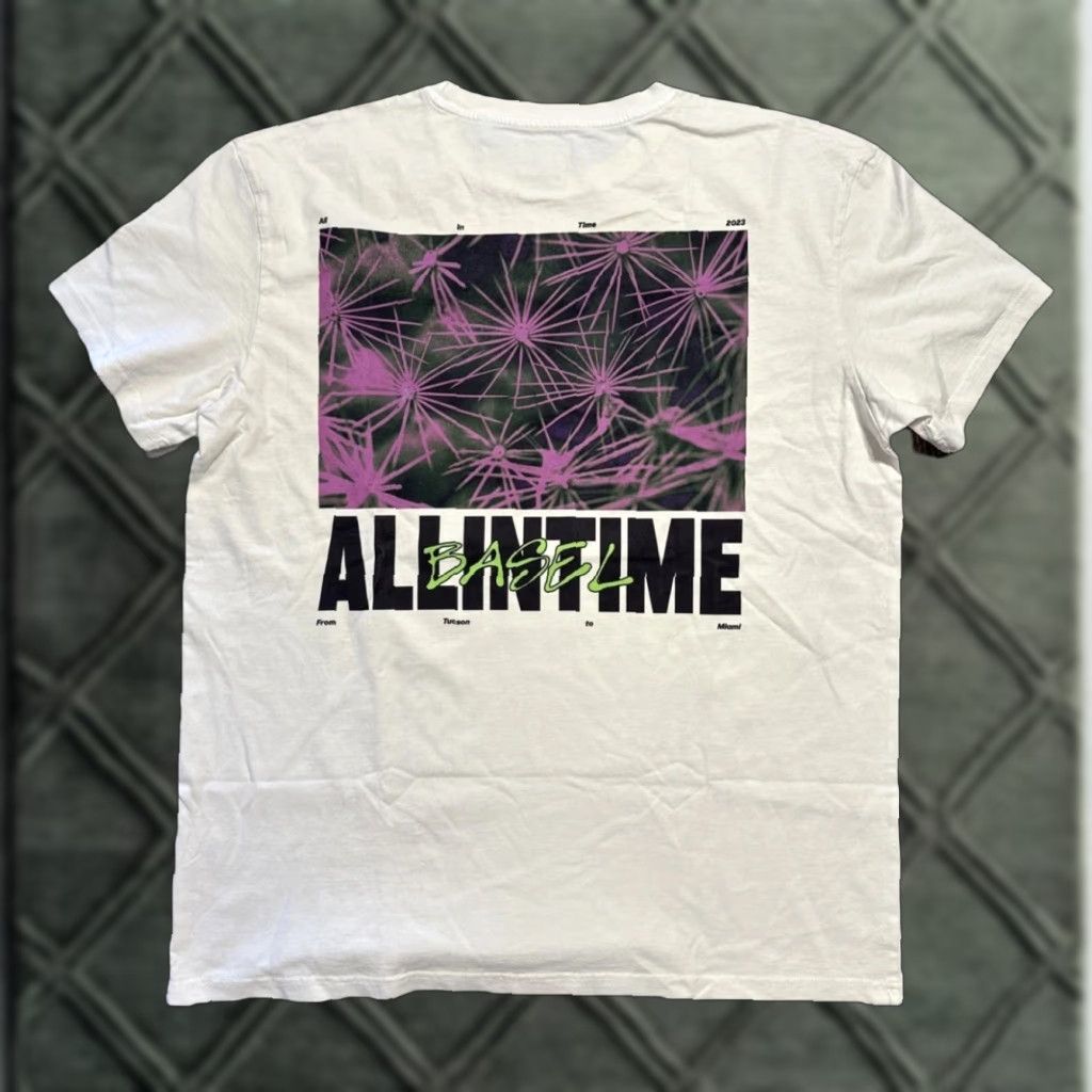 Vintage DRY ROT AIT All In Time Basel White Double-Sided Streetwear T-Shirt 2XL Unisex Adults Mens Womens Boys Girls Size US XXL / EU 58 / 5 - 1 Thumbnail