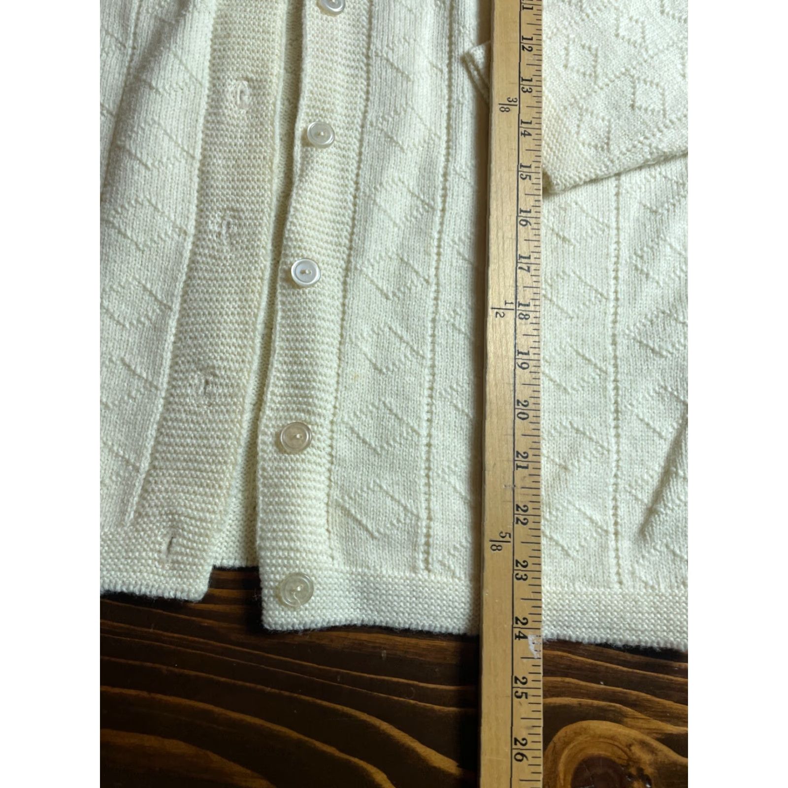 Vintage Wintuk Sweater, Women's M?, Cream, Button Up Cardigan Vintage Long Sleeve, Knitted Size M / US 6-8 / IT 42-44 - 5 Thumbnail
