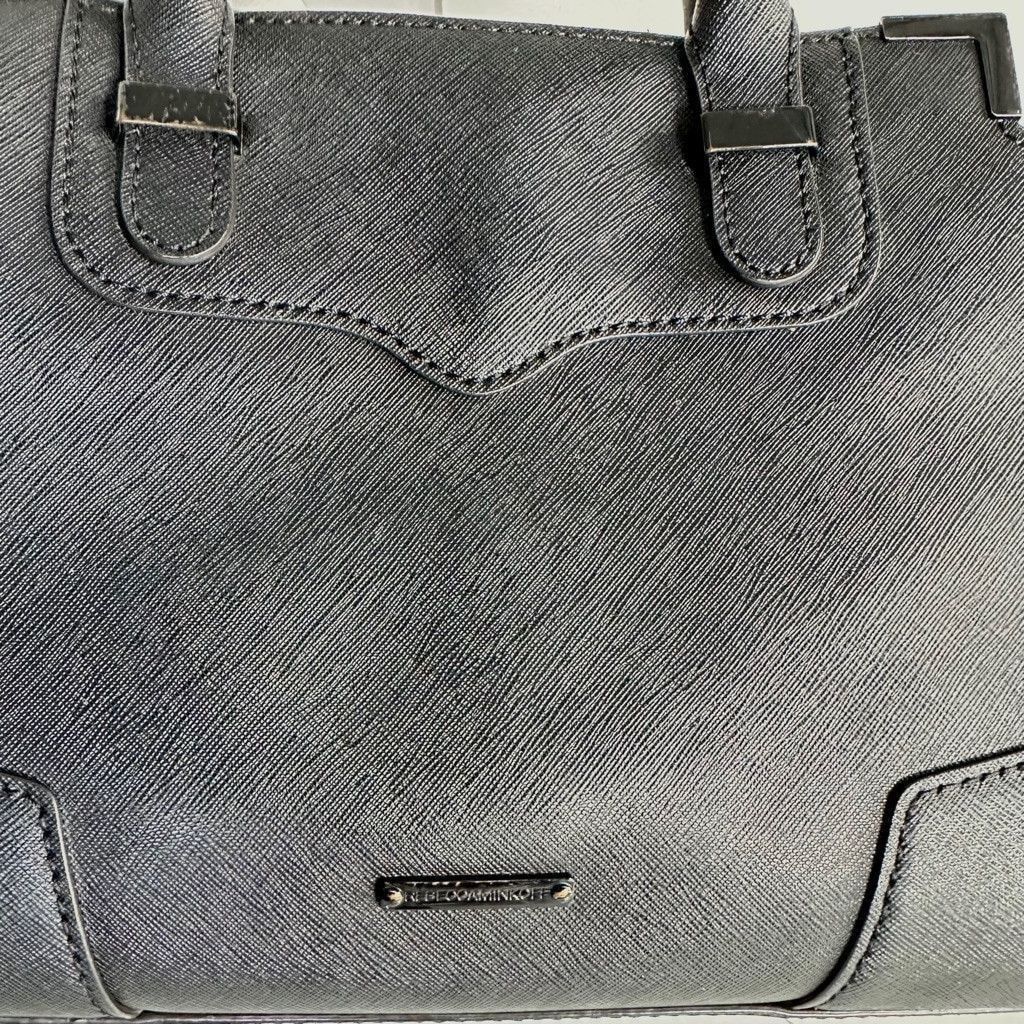 Rebecca Minkoff Rebecca Minkoff Saffiano Leather Black Satchel Crossbody Bag Size ONE SIZE - 16 Thumbnail