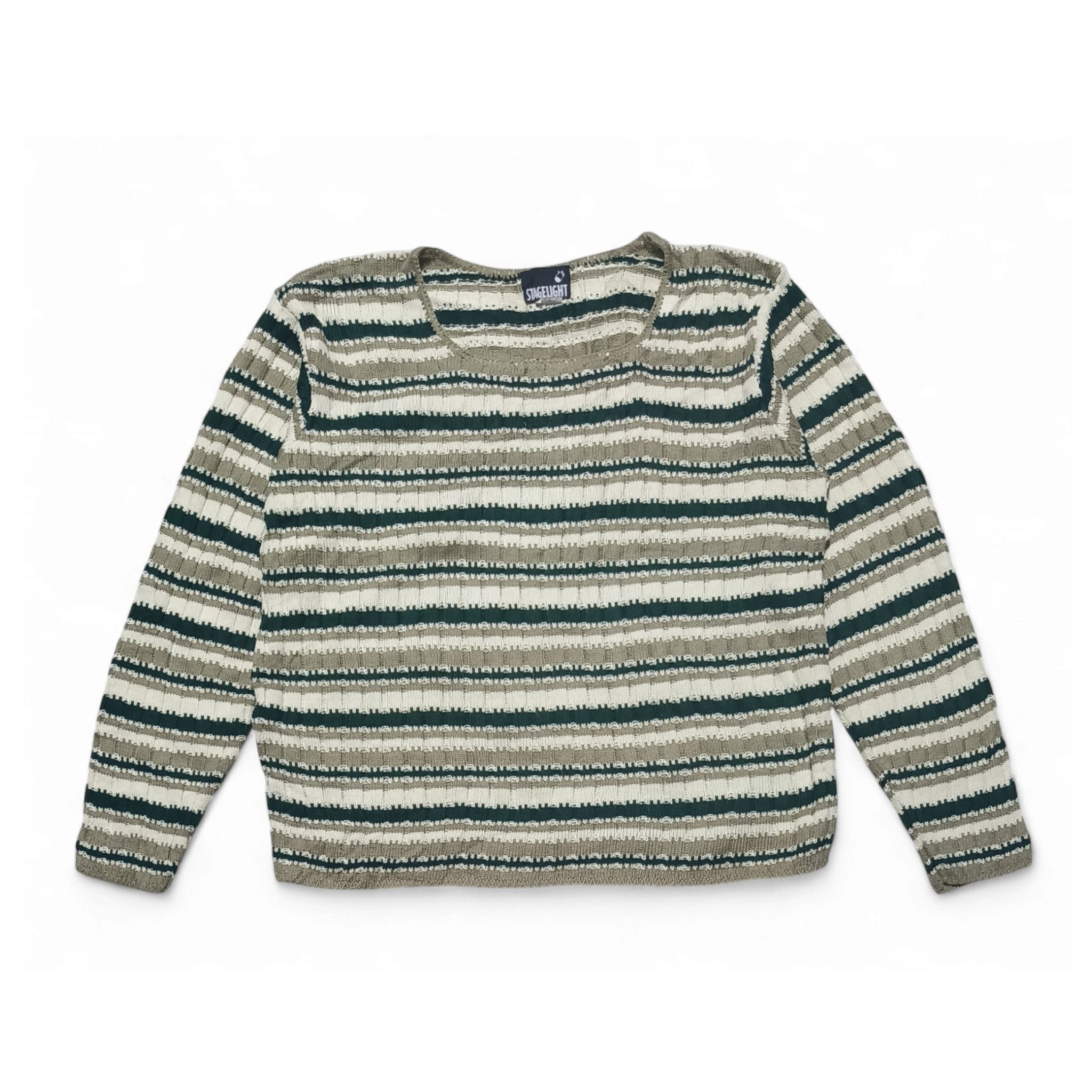Other Vintage 90s STAGELIGHT Women's Ethnic Striped Knit Sweater Size L / US 10 / IT 46 - 1 Thumbnail