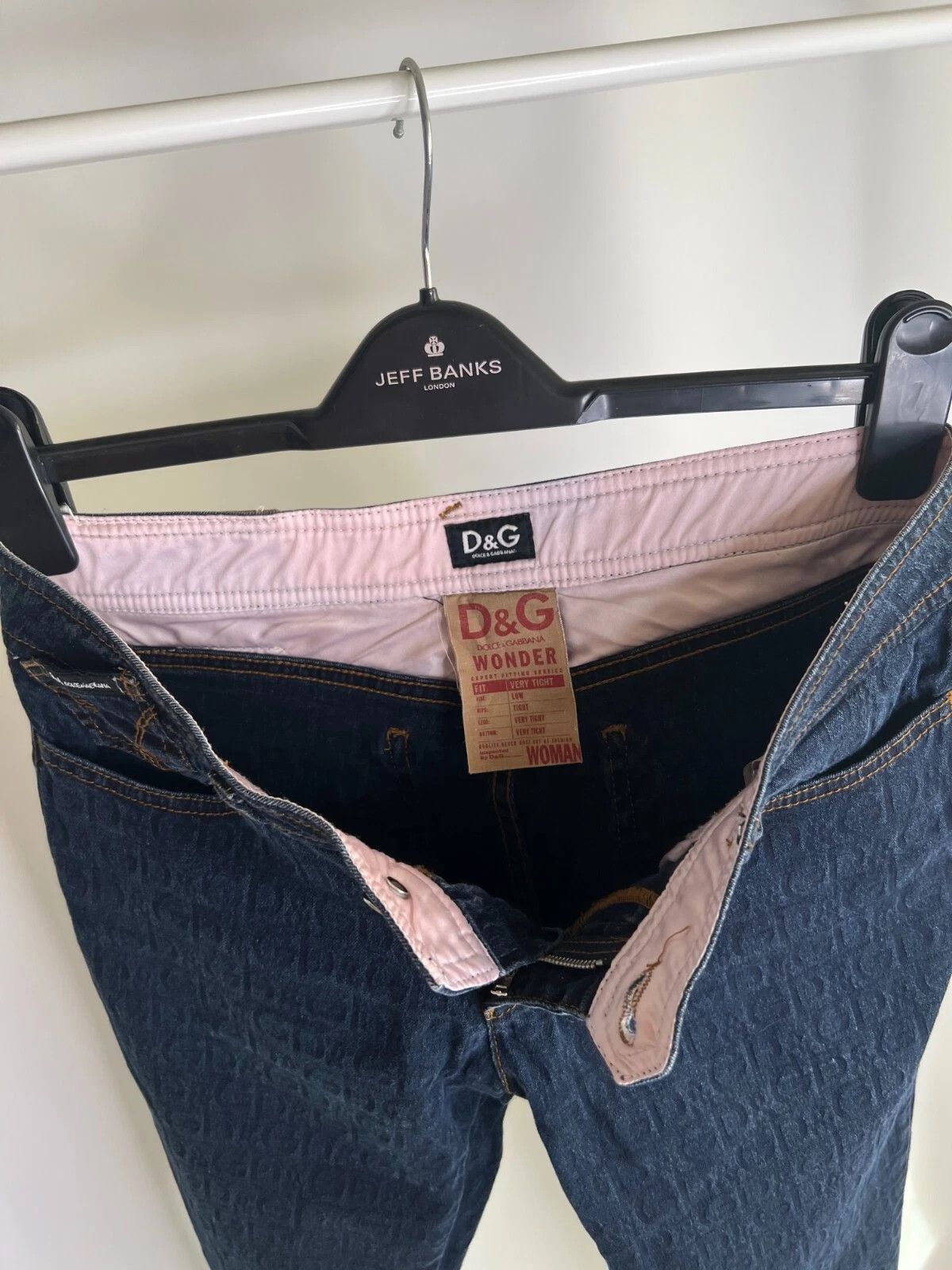 Dolce & Gabbana Vintage Dolce & Gabbana Wonder Y2K Monogram Very Tight Jeans Size 31" - 11 Thumbnail