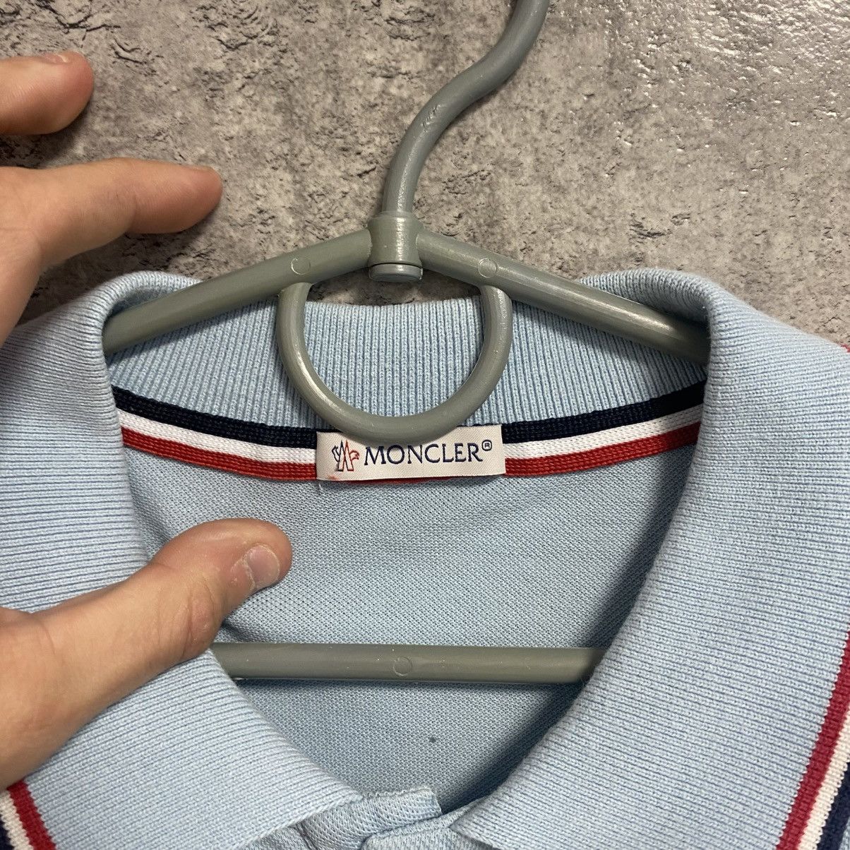Moncler Moncler Polo Maglia Shirt Light Blue Size US M / EU 48-50 / 2 - 5 Thumbnail