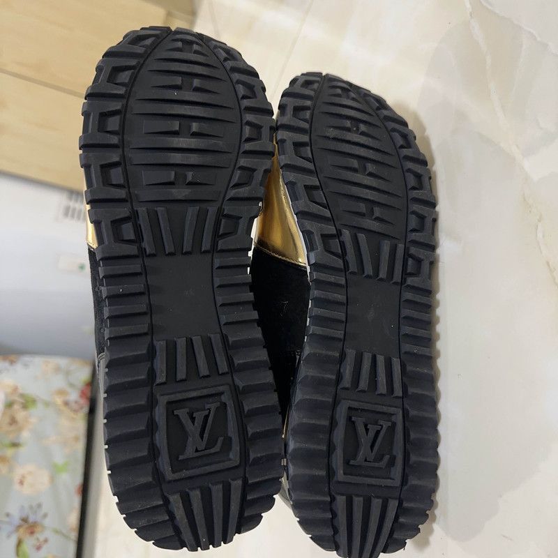 Louis Vuitton Louis Vuitton Black and Gold Low-Top Sneakers - Size US 6.5 / EU 39-40 - 4 Thumbnail