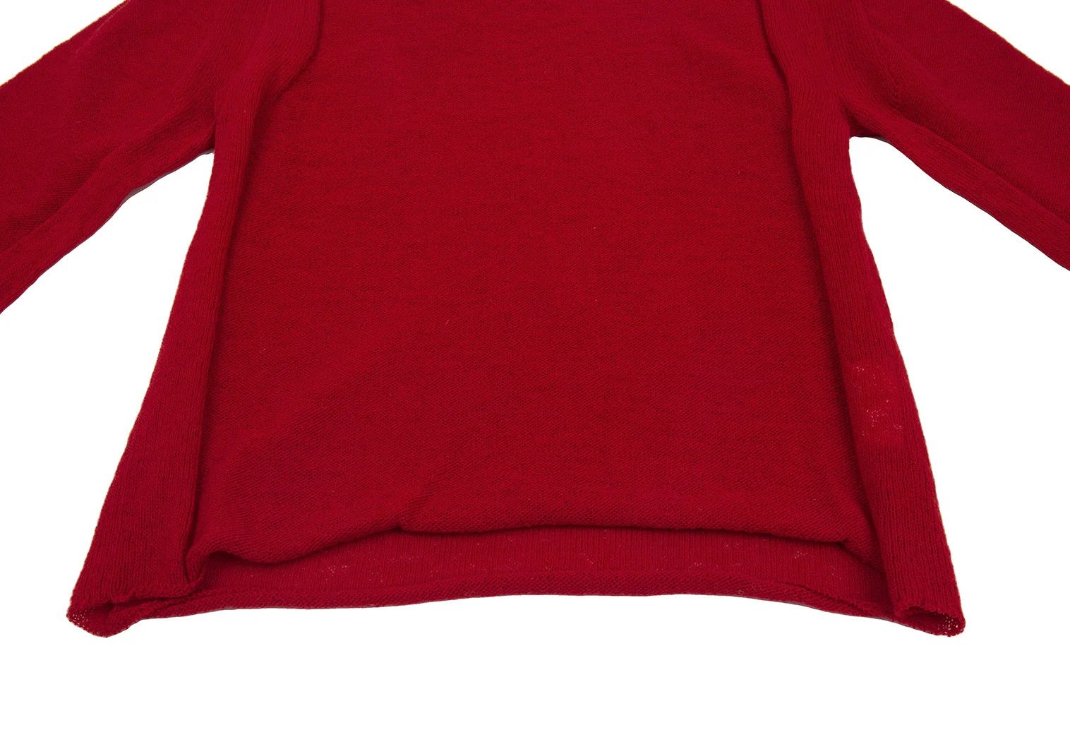 Comme des Garcons Homme Plus Oversized High Neck Knit Sweater in Red, Size M Size US M / EU 48-50 / 2 - 8 Thumbnail
