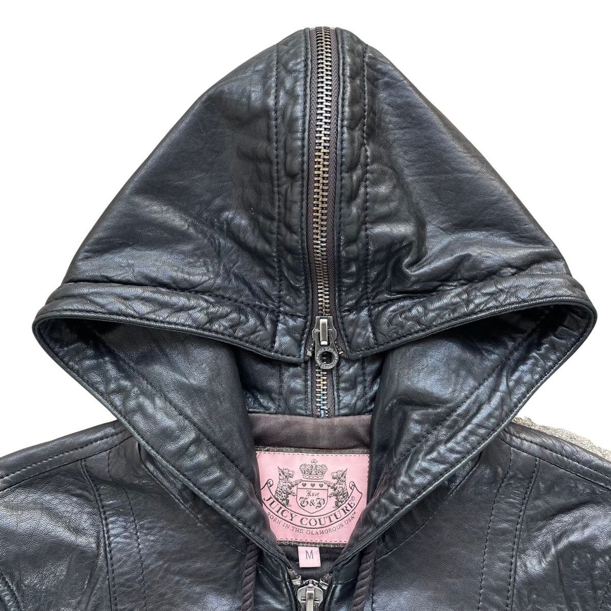 Designer × Juicy Couture × Vintage Vintage Juicy Couture Leather Biker Jacket Size Medium Size M / US 6-8 / IT 42-44 - 2 Thumbnail