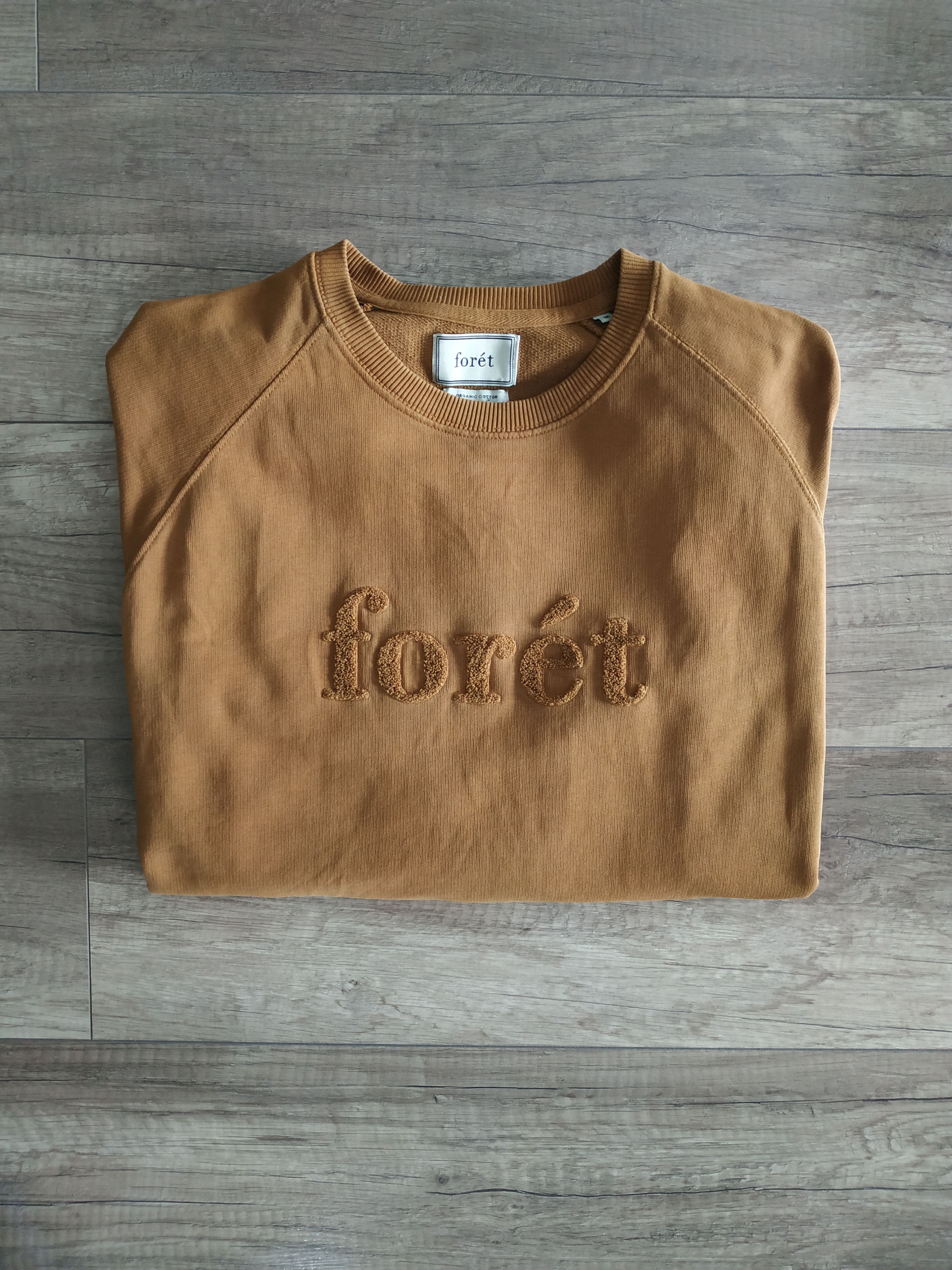 foret FORET Forét Men's Mustard Plush Logo Sweatshirt, s. MEDIUM Size US M / EU 48-50 / 2 - 1 Thumbnail