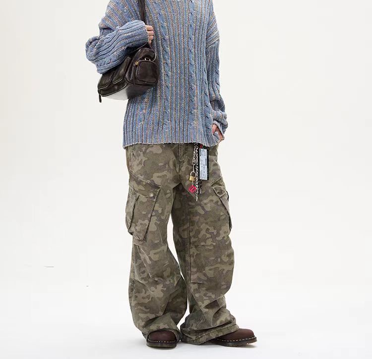 Japanese Brand × Vintage Vintage pleated multi-pocket camouflage work trousers Size US 32 / EU 48 - 5 Thumbnail