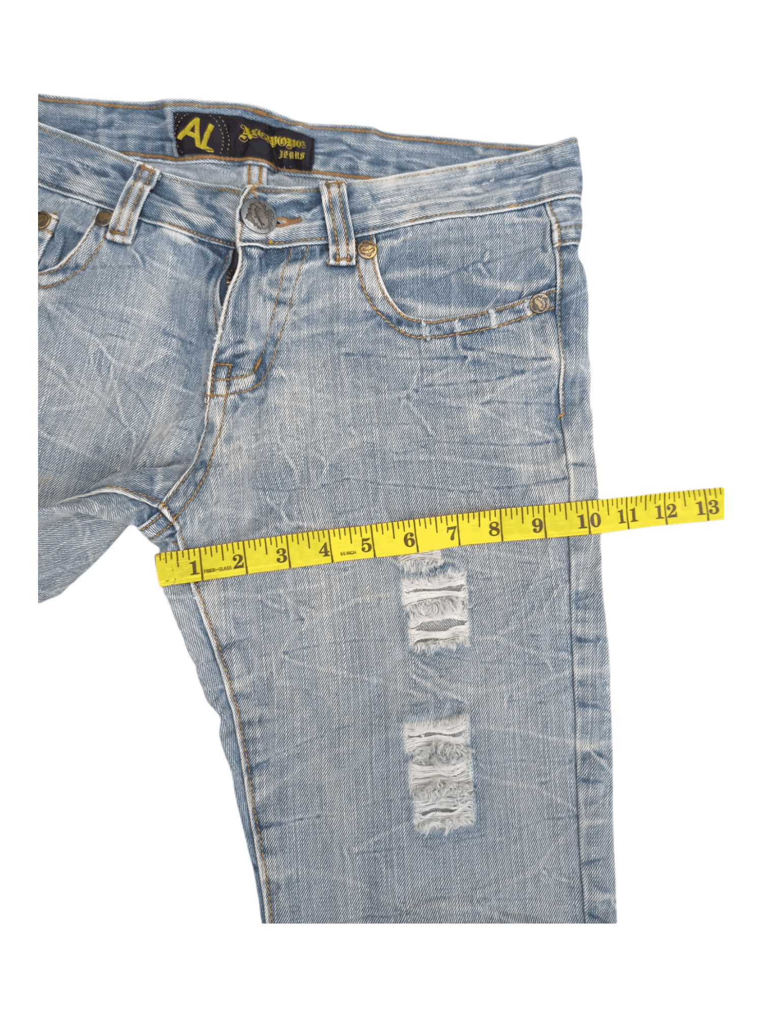Japanese Brand Alcapone Japan Whiskered Distressed Flared Jeans Size US 30 / EU 46 - 22 Thumbnail