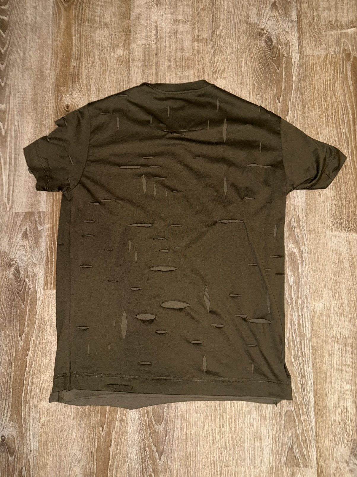 Givenchy Givenchy Khaki Destroyed Layered T-Shirt Size US S / EU 44-46 / 1 - 2 Thumbnail