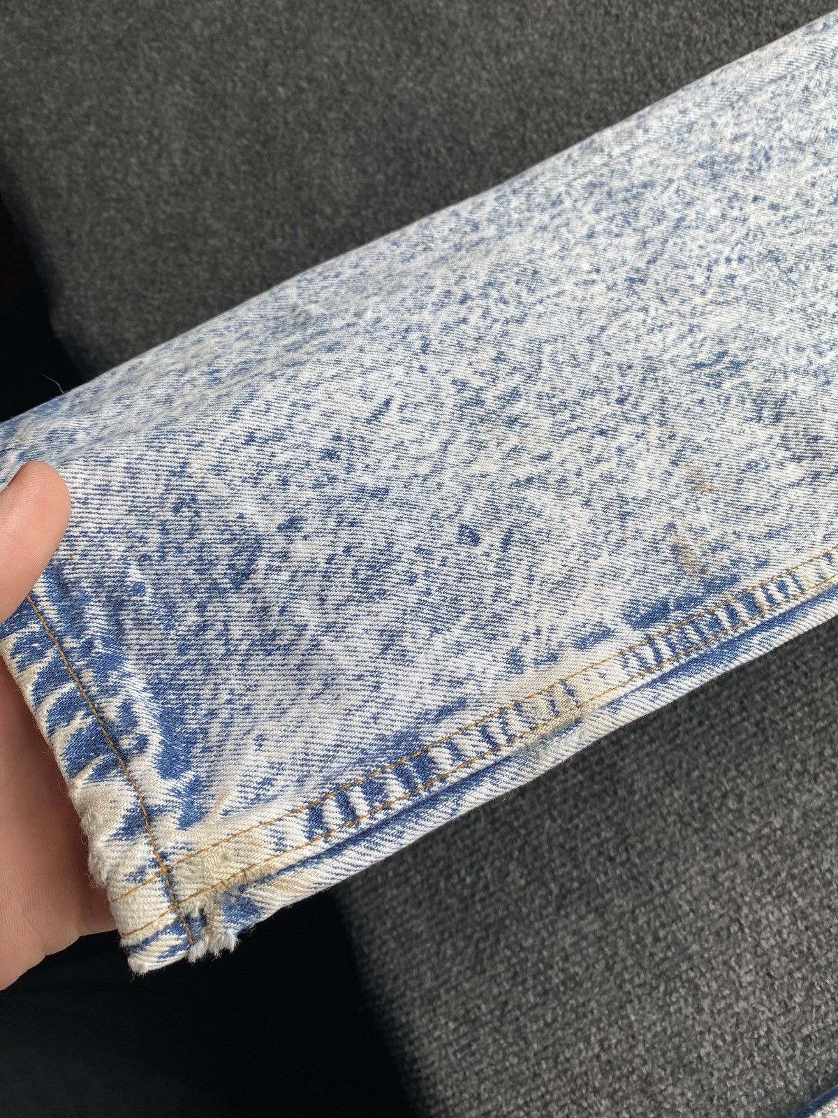 Levi's Vintage Clothing 🔥Vntg Lvc Levis 501 cow pattern washed jeans rare Size US 36 / EU 52 - 23 Thumbnail