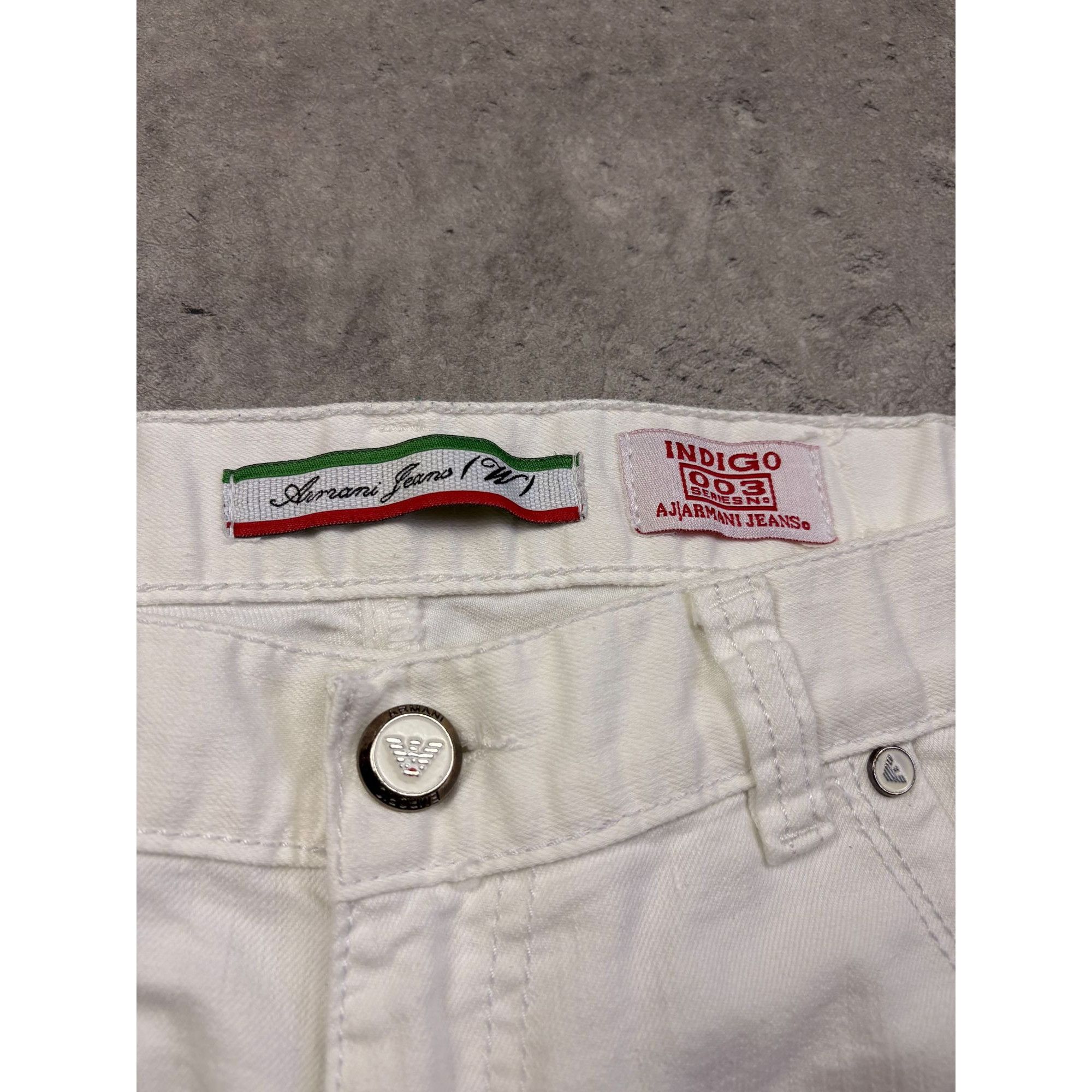 Armani Exchange ARMANI JEANS Indigo 003 Series | White | Size IT 38 (W32-34) Size US 34 / EU 50 - 9 Thumbnail