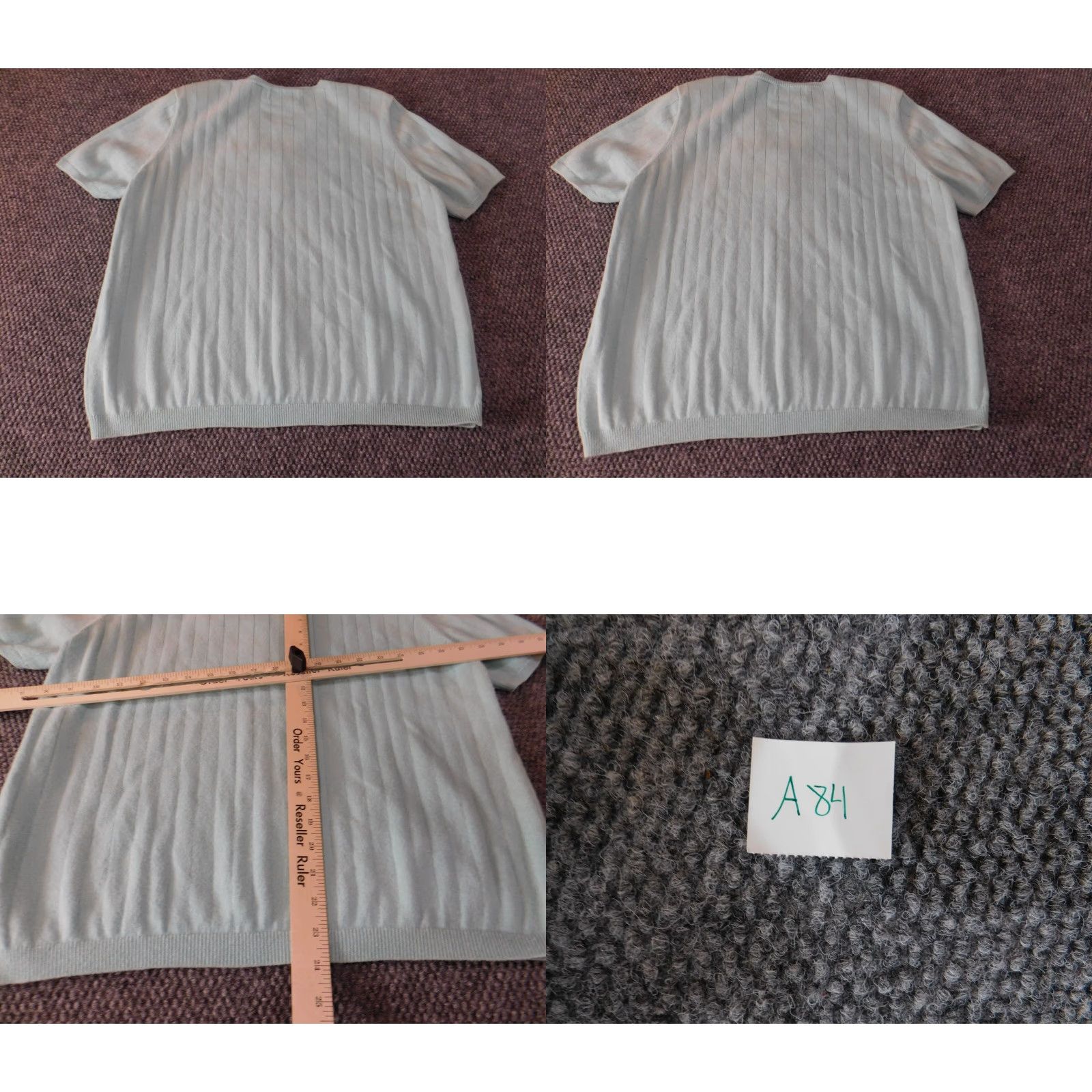 Vintage Alfred Dunner Womens Sweater XL Blue Pullover Cap Sleeve Crew Neck Ramie Rayon Knit Lined Button Classic Casual Size XL / US 12-14 / IT 48-50 - 8 Thumbnail