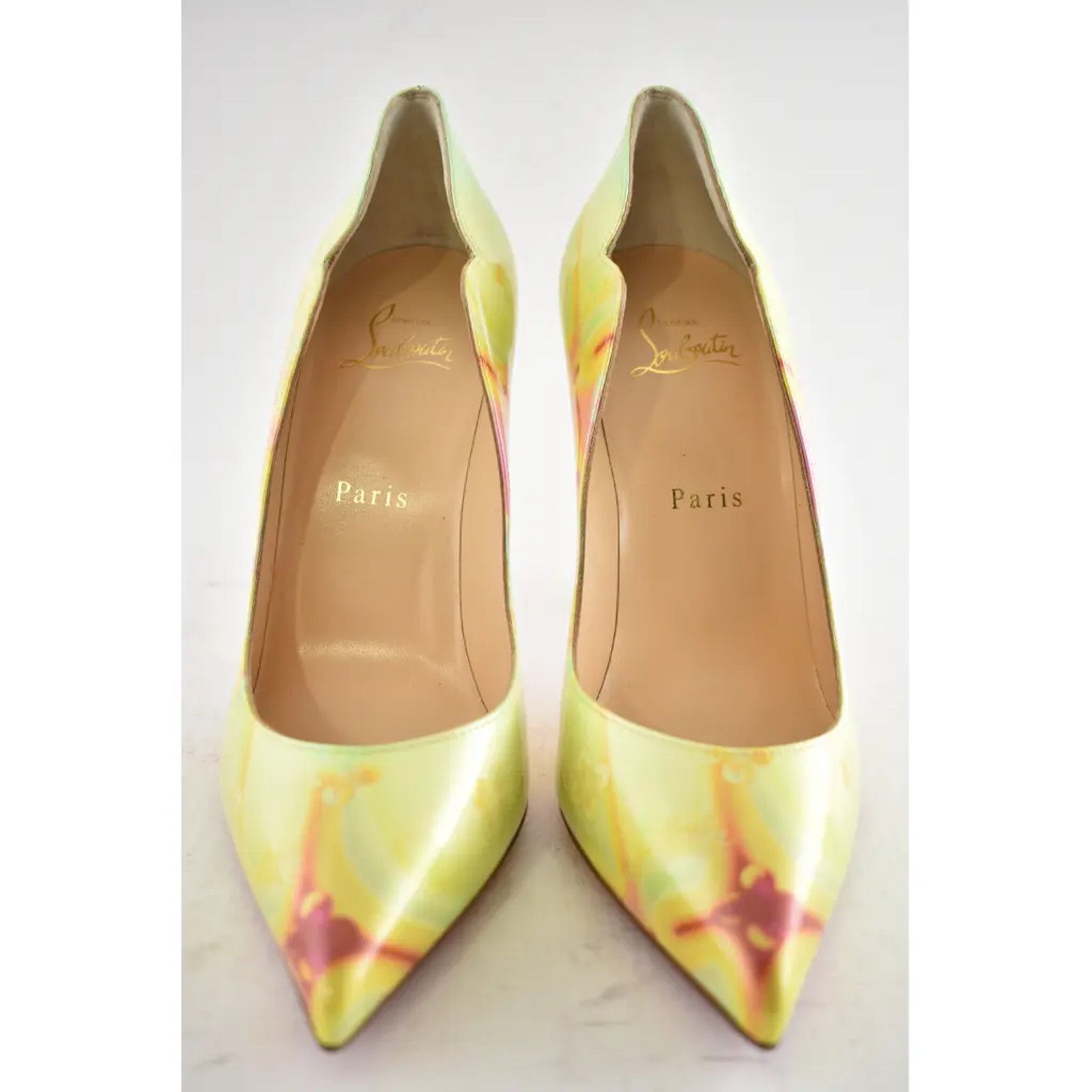 Christian Louboutin Hot Chick 100 Patent Loubi In California Heel Pump 38.5 Size US 8.5 / IT 38.5 - 5 Thumbnail