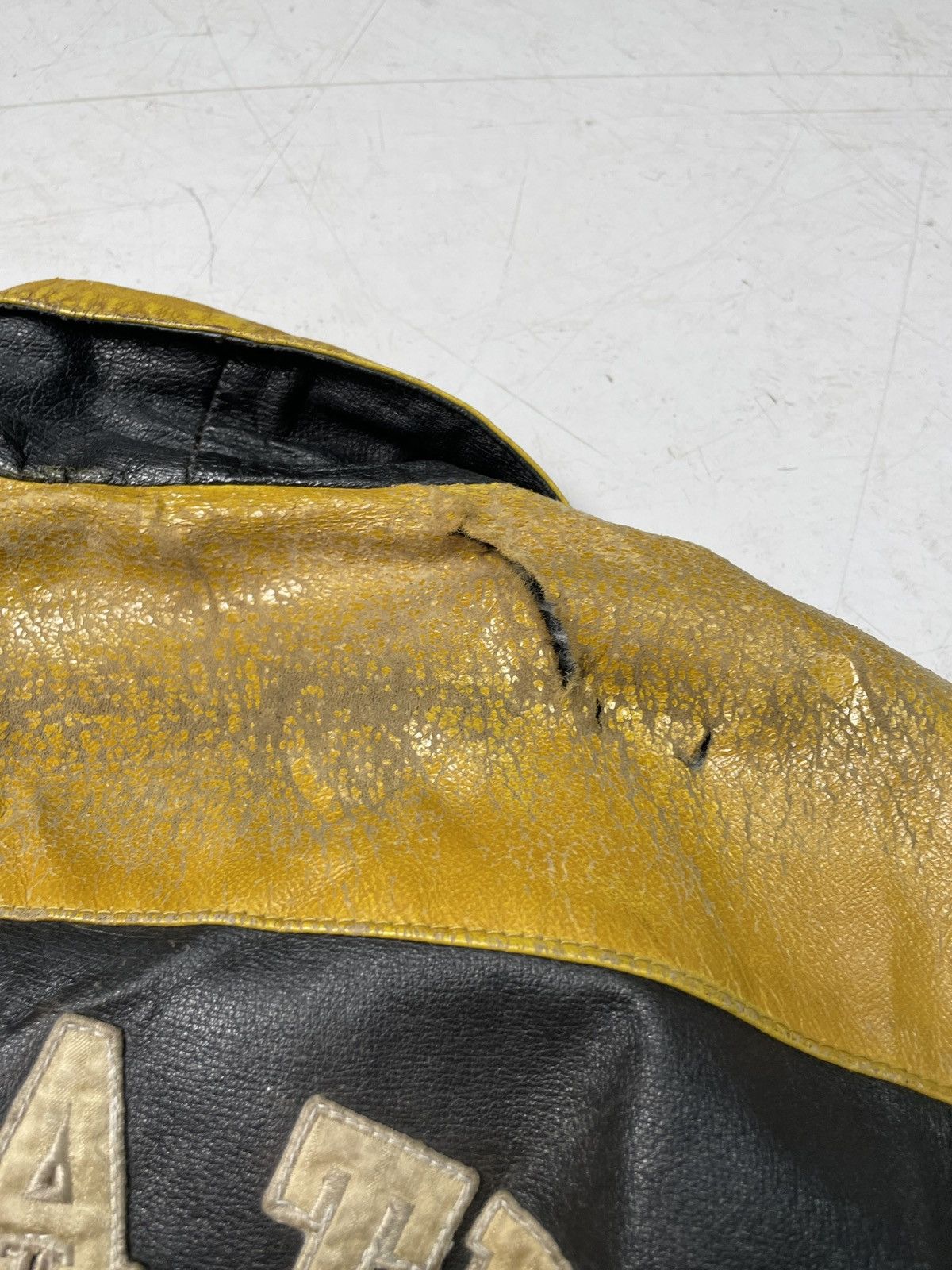 NFL 90s Georgia Tech Varsity Leather Jacket Size US L / EU 52-54 / 3 - 7 Thumbnail
