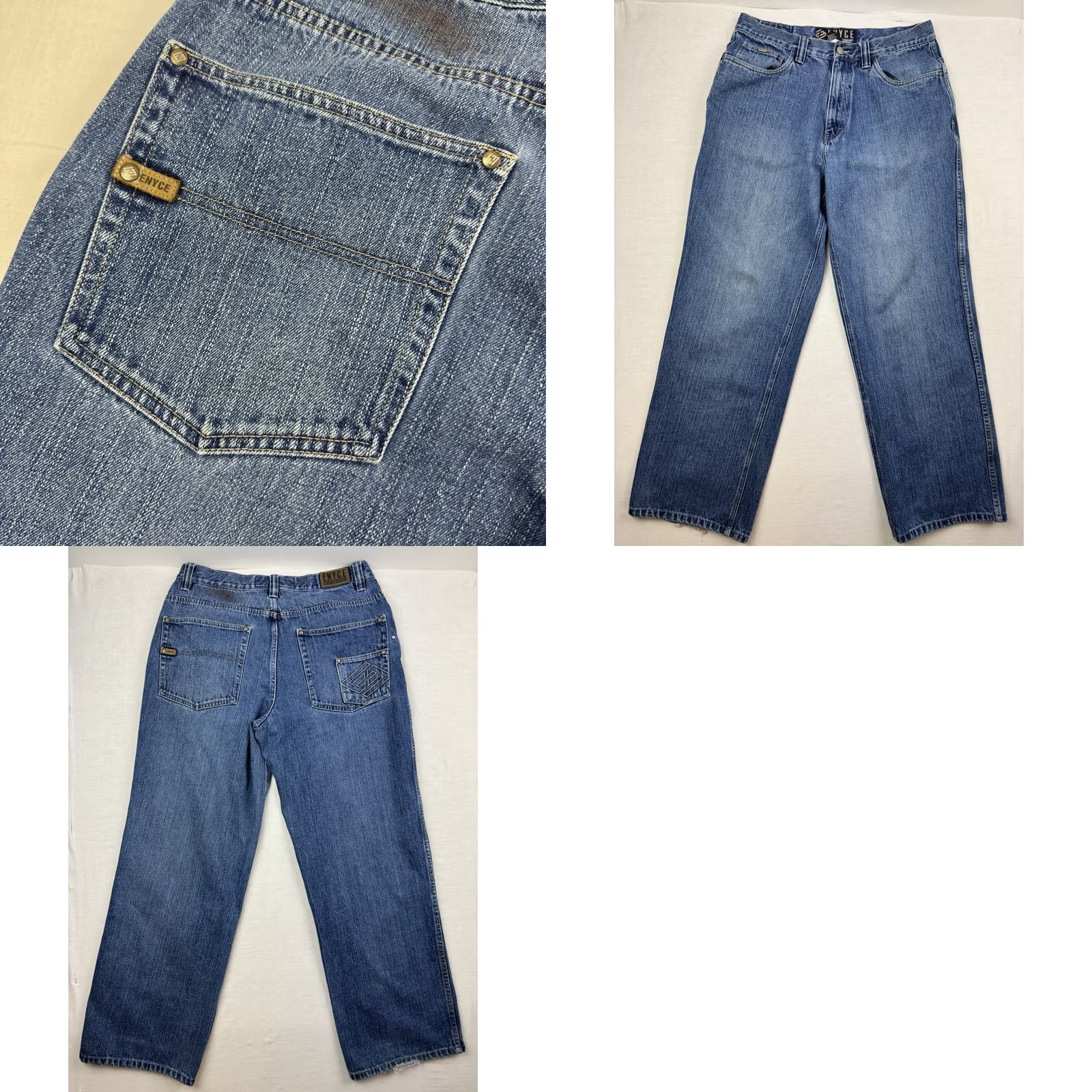 Enyce VINTAGE enyce Jeans Mens 34 Blue Baggy Adult 34x30 Grunge Hipster Punk Wide Leg Y2K 90s Size US 34 / EU 50 - 11 Thumbnail