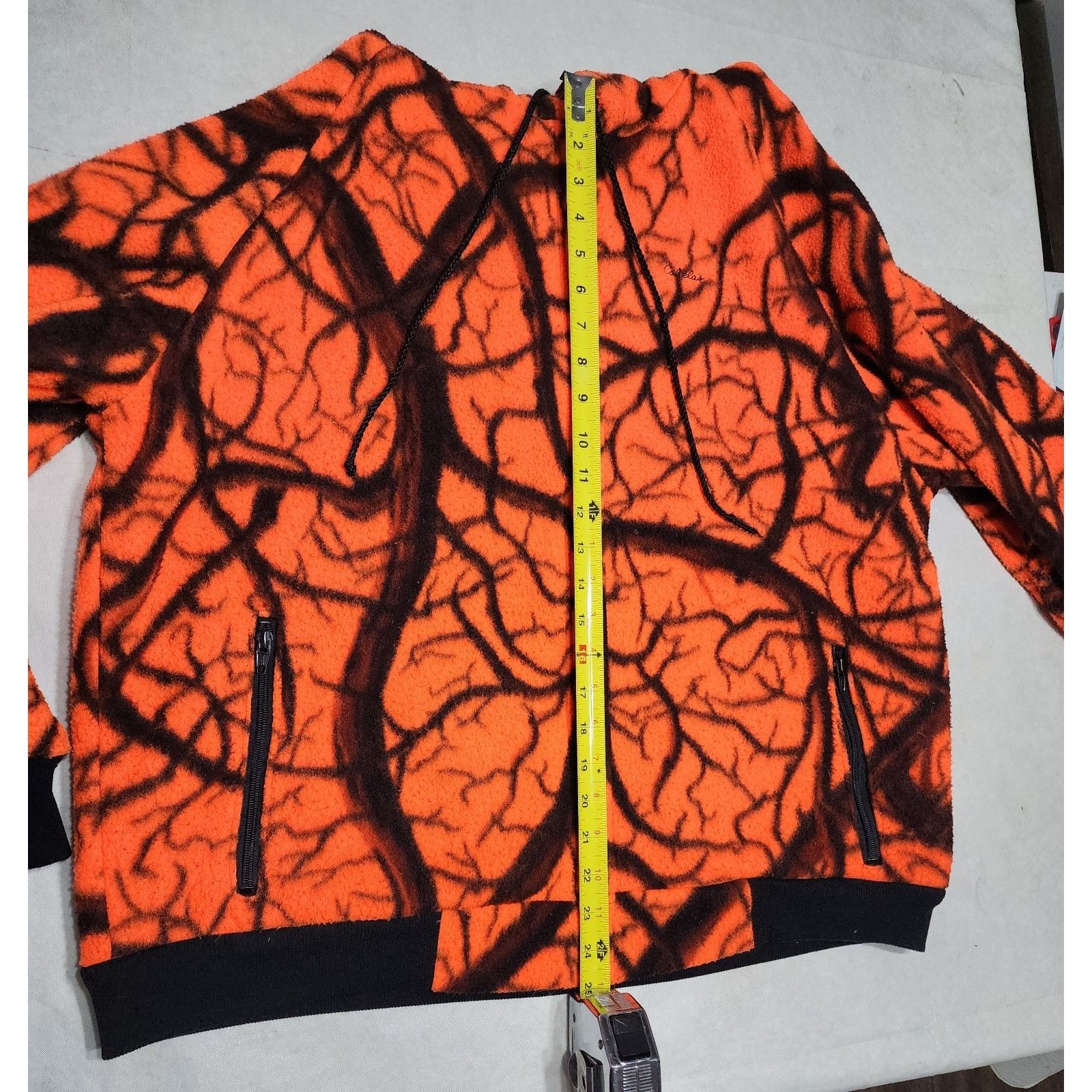 Cabelas Cabela's Vintage Blaze Orange Camo Fleece Hoodie Men's XL Size US XL / EU 56 / 4 - 3 Thumbnail