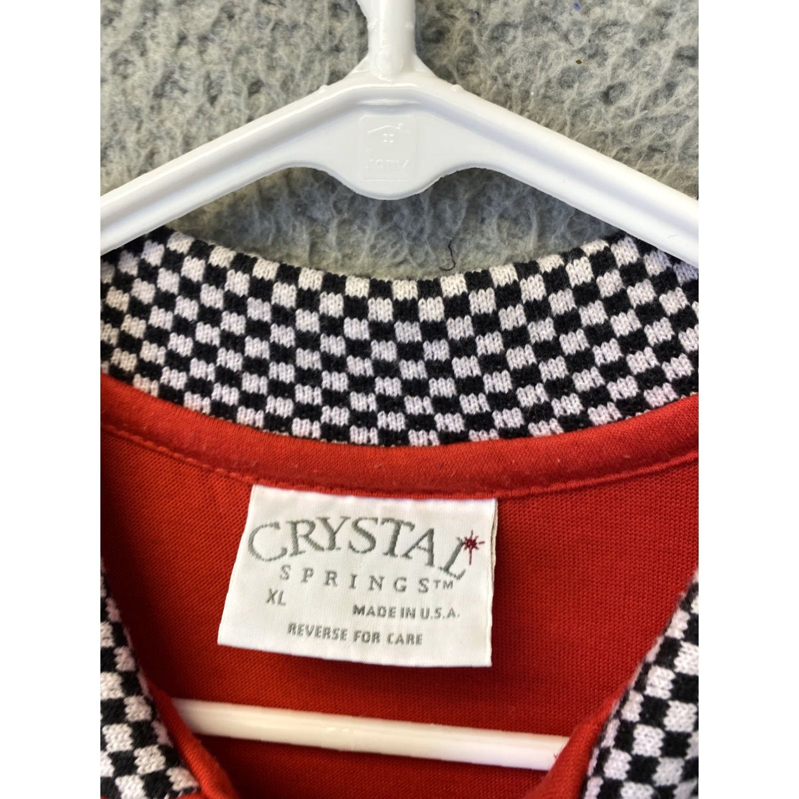Vintage Crystal Polo Shirt Red Men's Short Sleeve Button Collared XL 46-44 Size Regular Fits Size US XL / EU 56 / 4 - 4 Thumbnail