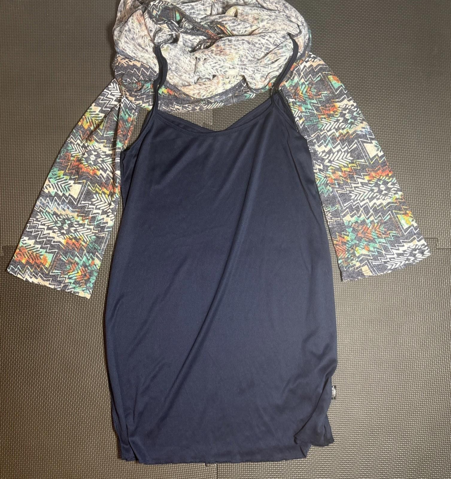 Other Vintage BeBop Women's Dress Size Medium Boho 3/4 Sleeve Blue Size M / US 6-8 / IT 42-44 - 5 Thumbnail
