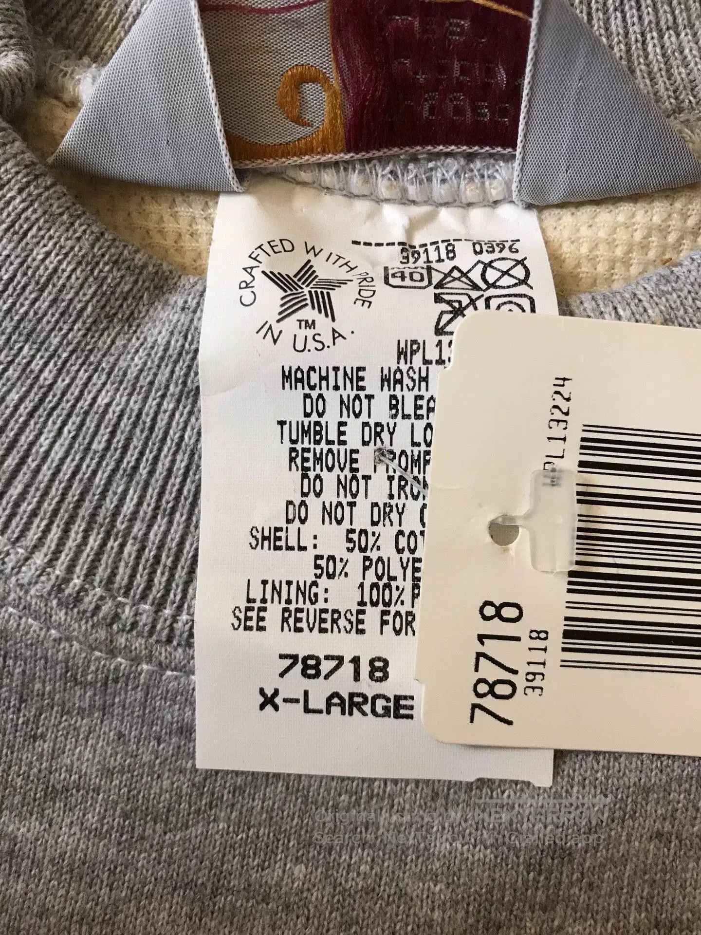 Carhartt 90s US Carhartt 78718 Gray XL Crewneck. Size US XL / EU 56 / 4 - 9 Thumbnail