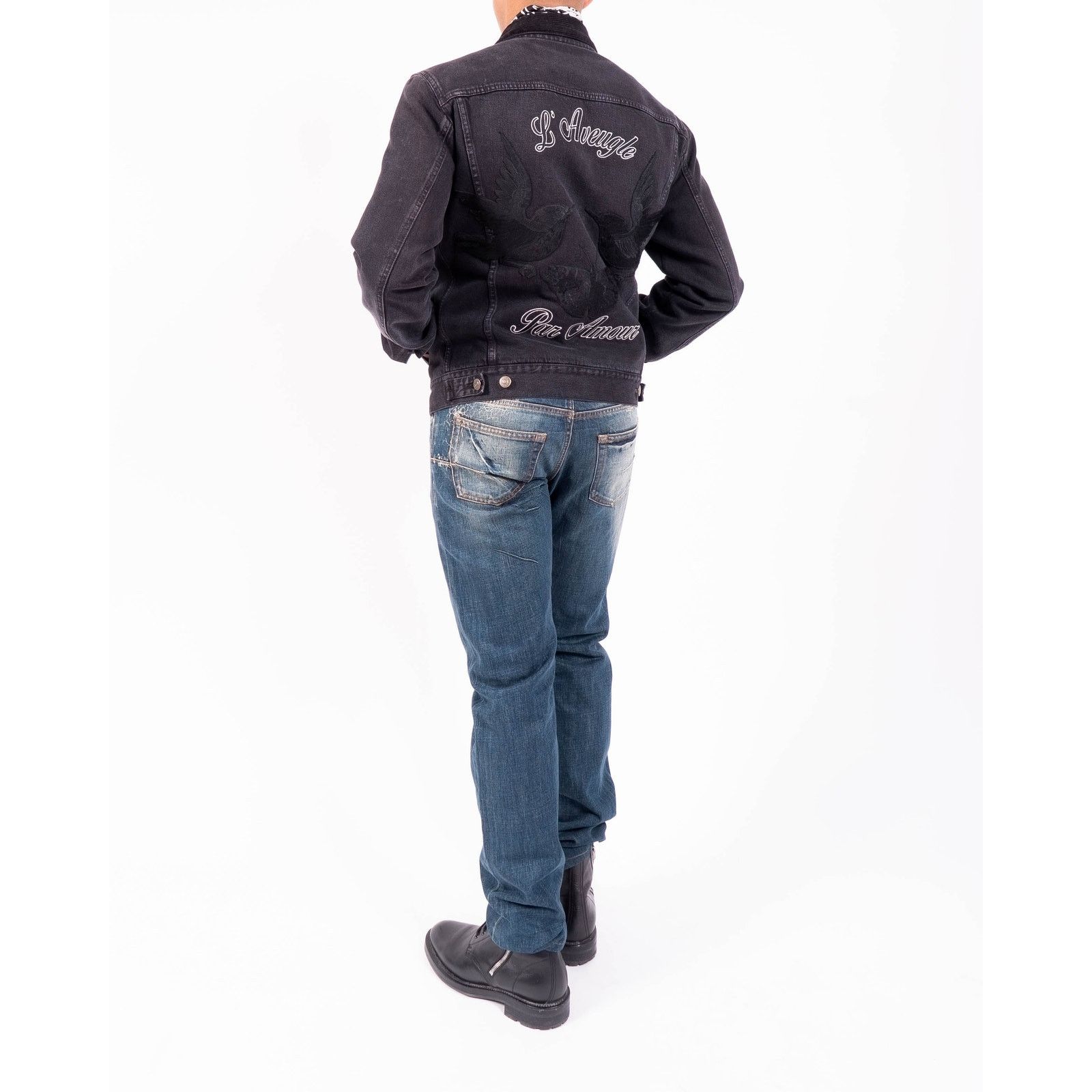 Gucci SS16 ,,L’aveugle par amour'' Embroidered Denim Jacket Size US M / EU 48-50 / 2 - 6 Thumbnail