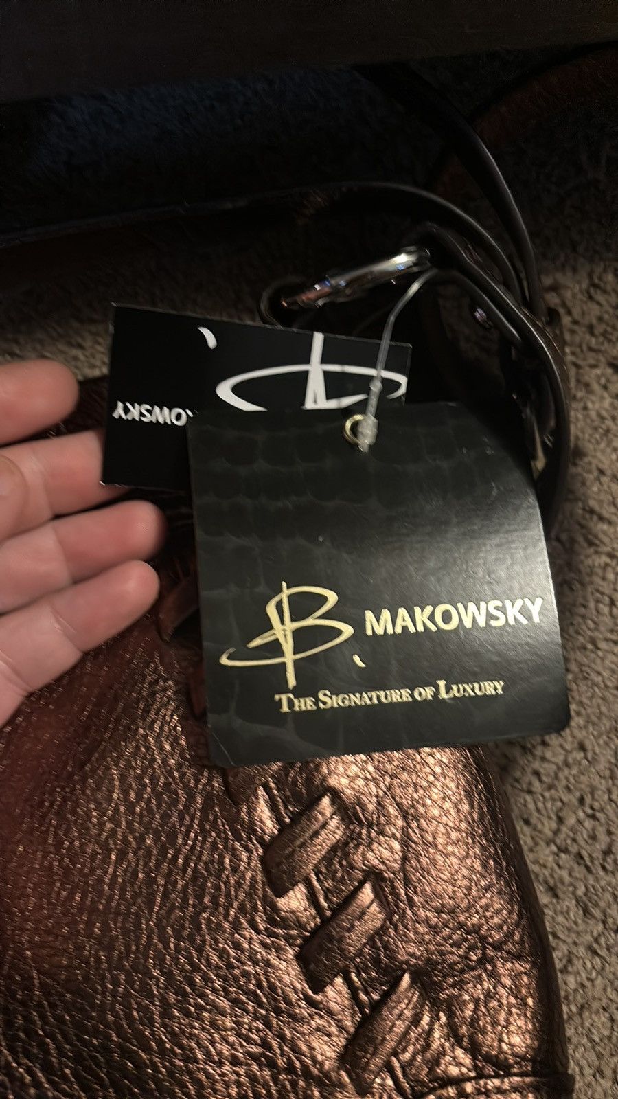 Other B MAKOWSKY metallic copper double front zippers soft Size ONE SIZE - 3 Thumbnail