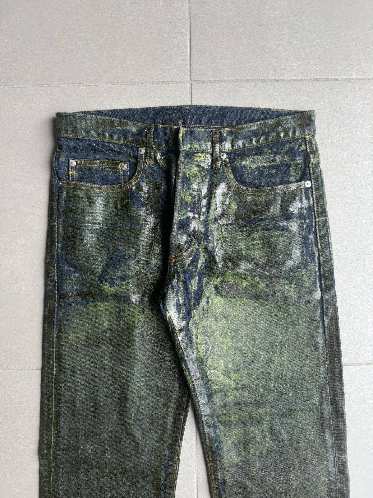 Dior Homme AW03 “Luster” green waxed denim