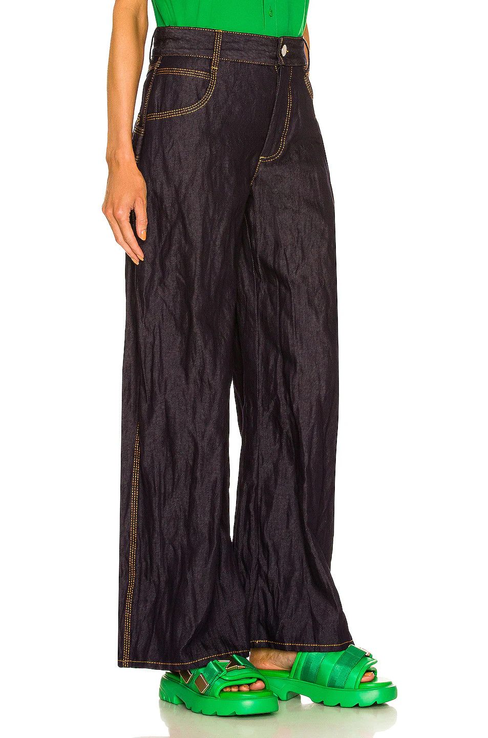 Bottega Veneta o1y0725 Denim Pant in Blue Size 27" / US 4 / IT 40 - 2 Thumbnail
