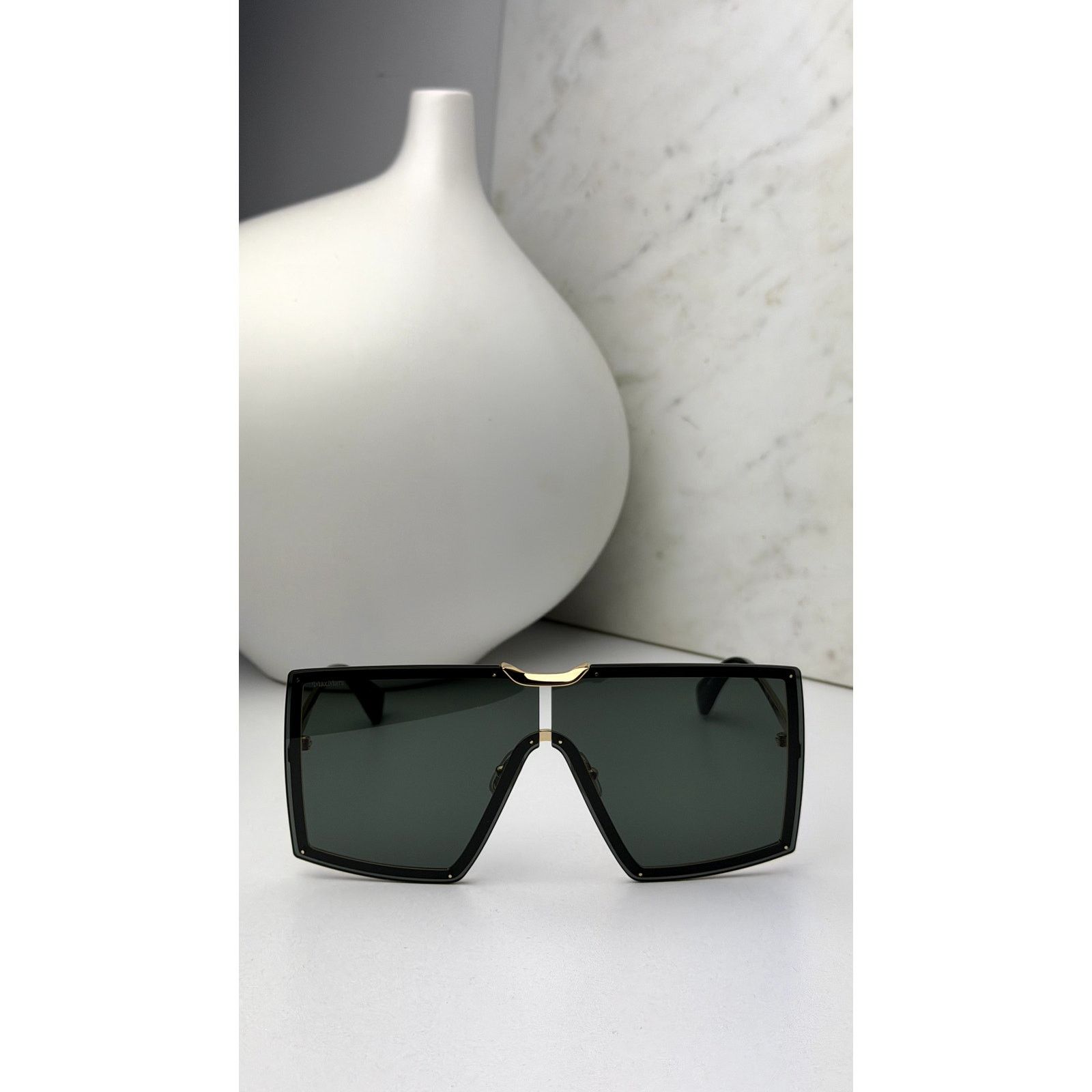 Max Mara NEW Max Mara MM0117 Oversized Sunglasses in Gold Green Size ONE SIZE - 2 Thumbnail
