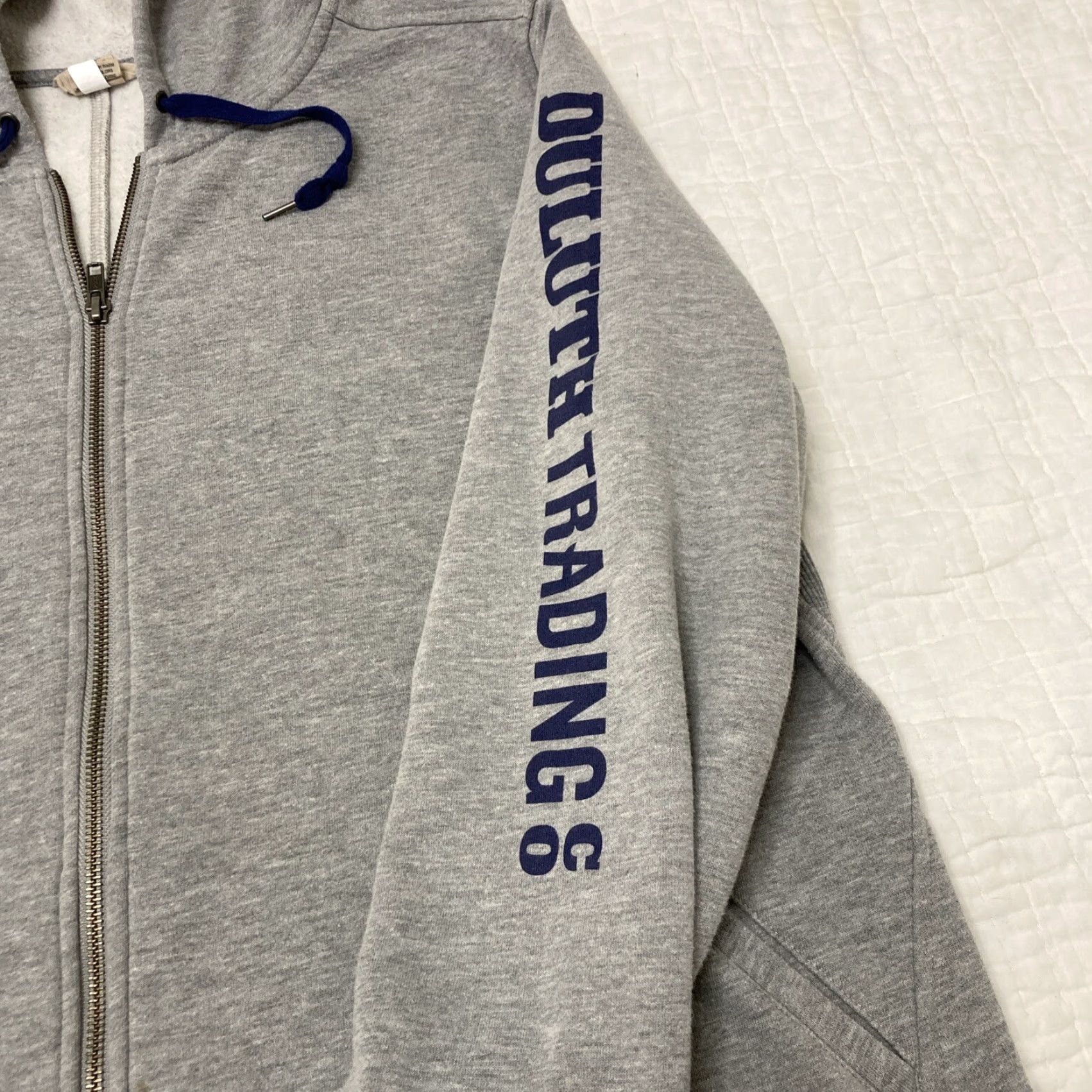Duluth Trading Company Duluth Trading Co Hoodie XL Gray Cotton Full Zip Lightweight Mens Size US XL / EU 56 / 4 - 2 Thumbnail