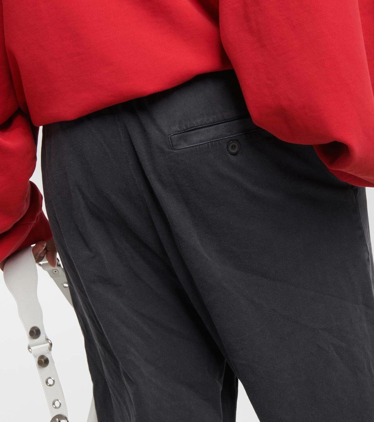 Balenciaga o1y0625 Sweatpant in Lead Size 26" / US 2 / IT 38 - 4 Thumbnail