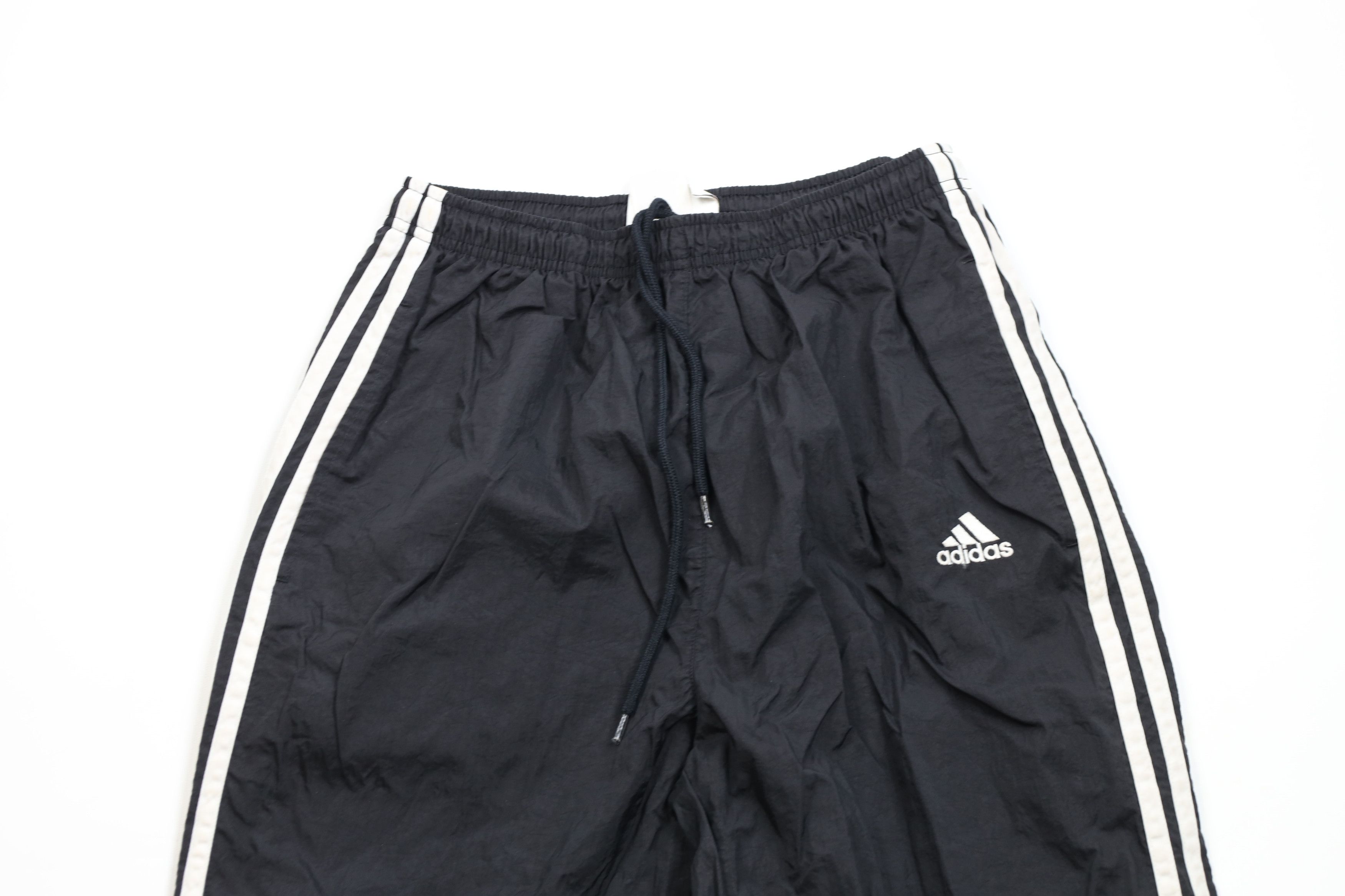 Adidas × Vintage Vintage 90s Adidas Striped Windbreaker Joggers Pants Black Size US 36 / EU 52 - 2 Thumbnail