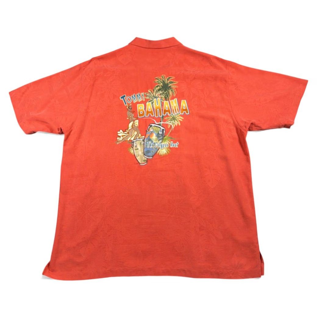 Tommy Bahama VINTAGE Tommy Bahama Shirt Adult EXTRA LARGE Orange Camp Silk Calypso Heat Y2K Size US XL / EU 56 / 4 - 2 Thumbnail