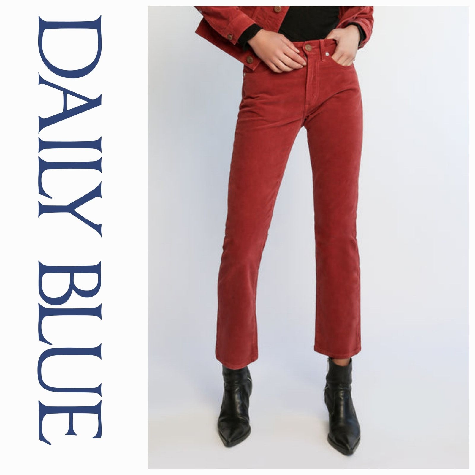 AG Adriano Goldschmied NWT Daily Blue Manya Velveteen Denim Jeans Sz. 25 Swing Size 25" / US 0 / IT 36 - 1 Thumbnail