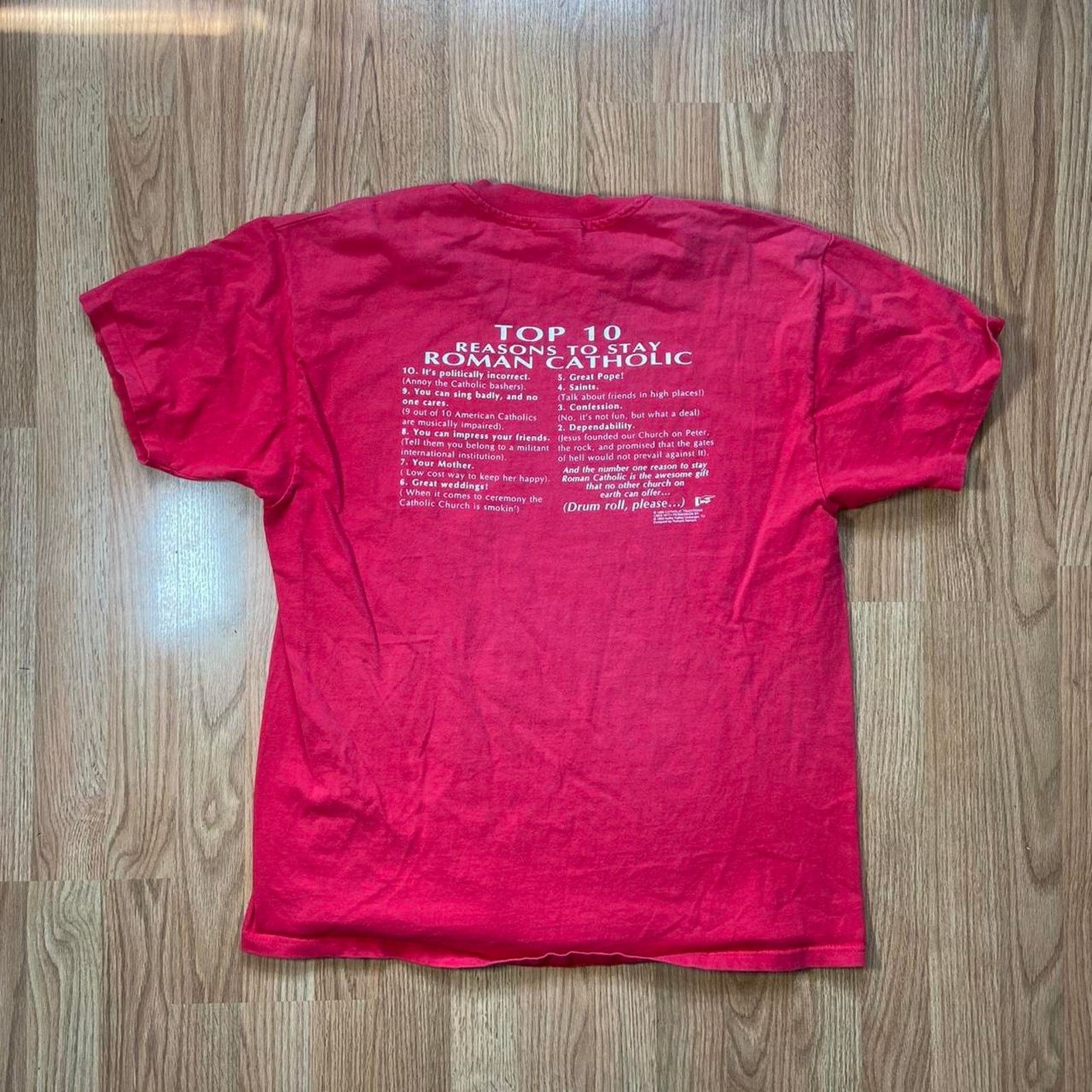 Hanes 90s jesus christ god red Size US XL / EU 56 / 4 - 5 Thumbnail