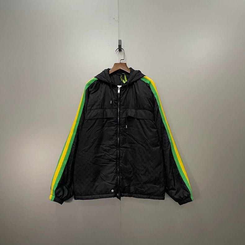 Gucci Gucci Dark pattern full-print striped hooded jacket 2502-Ne Size US M / EU 48-50 / 2 - 1 Thumbnail