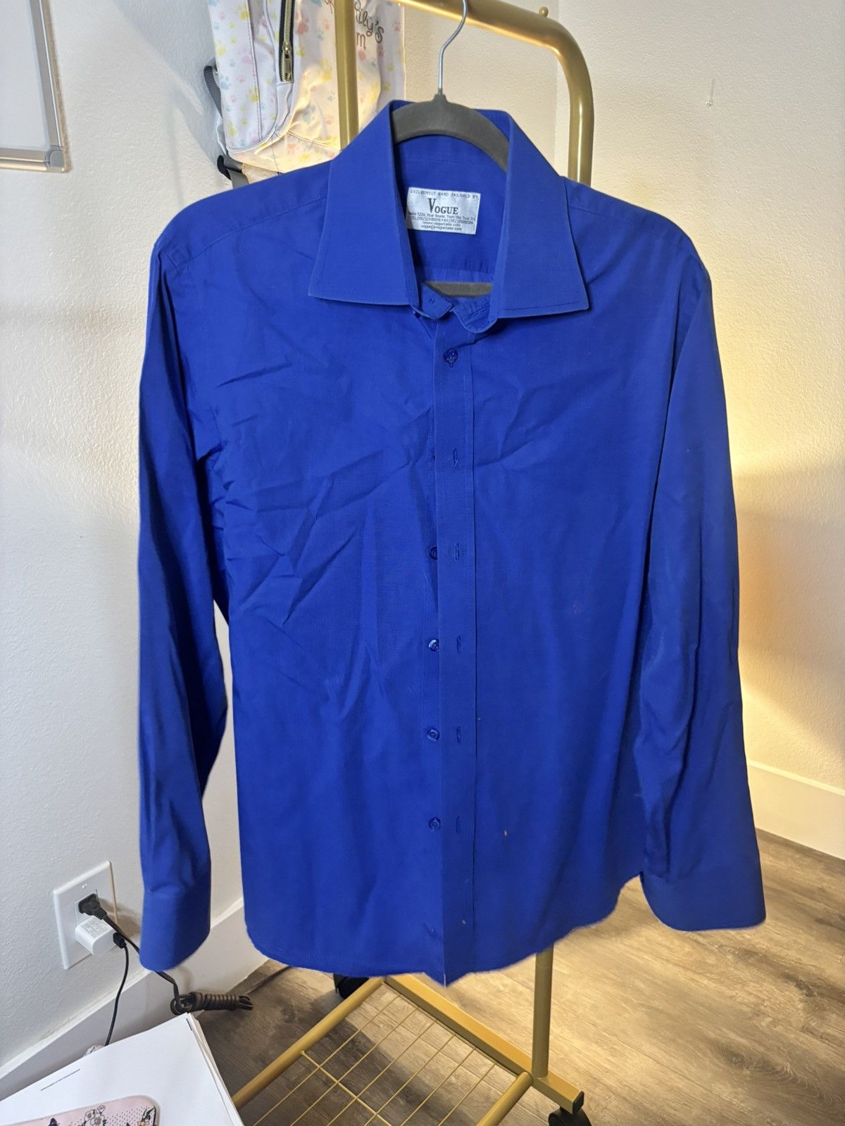 Vogue Vogue Men’s Blue Shirt Size US M / EU 48-50 / 2 - 1 Thumbnail