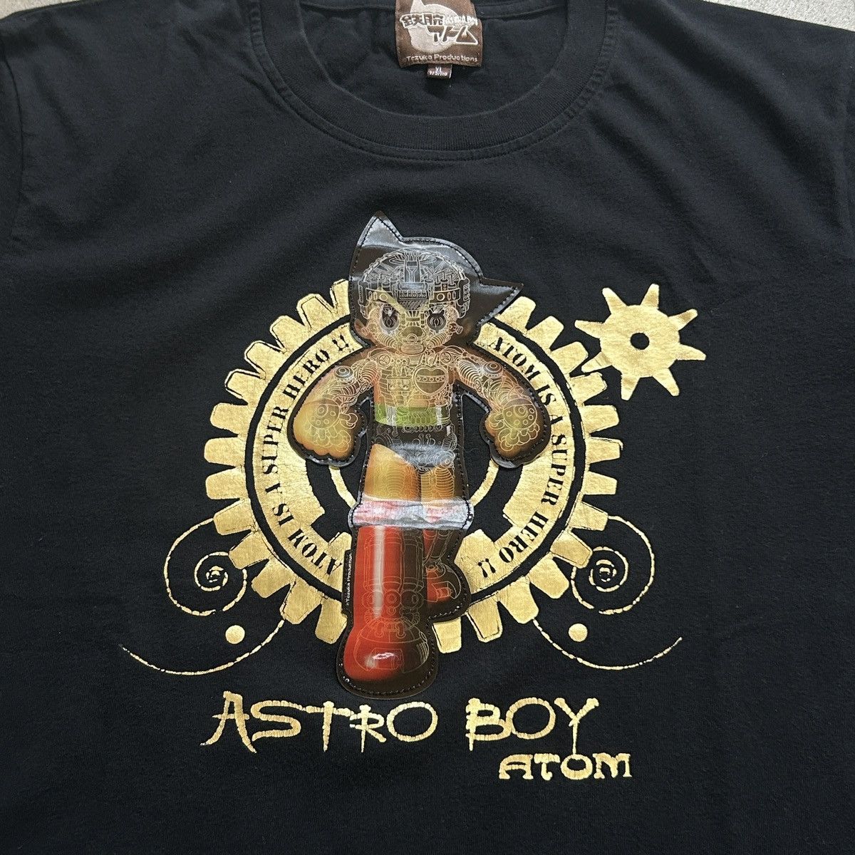 Vintage Astroboy Atom Lenticular Gold Graphic T-shirt Tezuka Size XL / US 12-14 / IT 48-50 - 2 Thumbnail