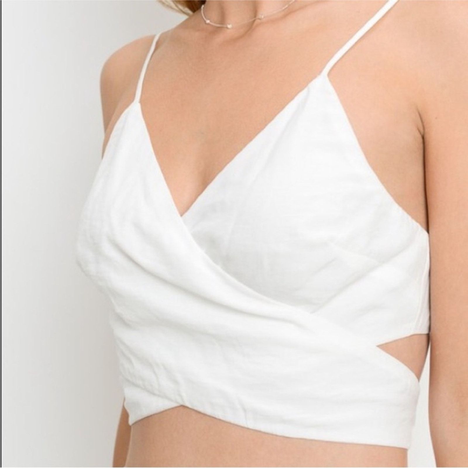Other NEW White Wrap Crop Top + Maxi Skirt Set size Medium Size M / US 6-8 / IT 42-44 - 4 Thumbnail