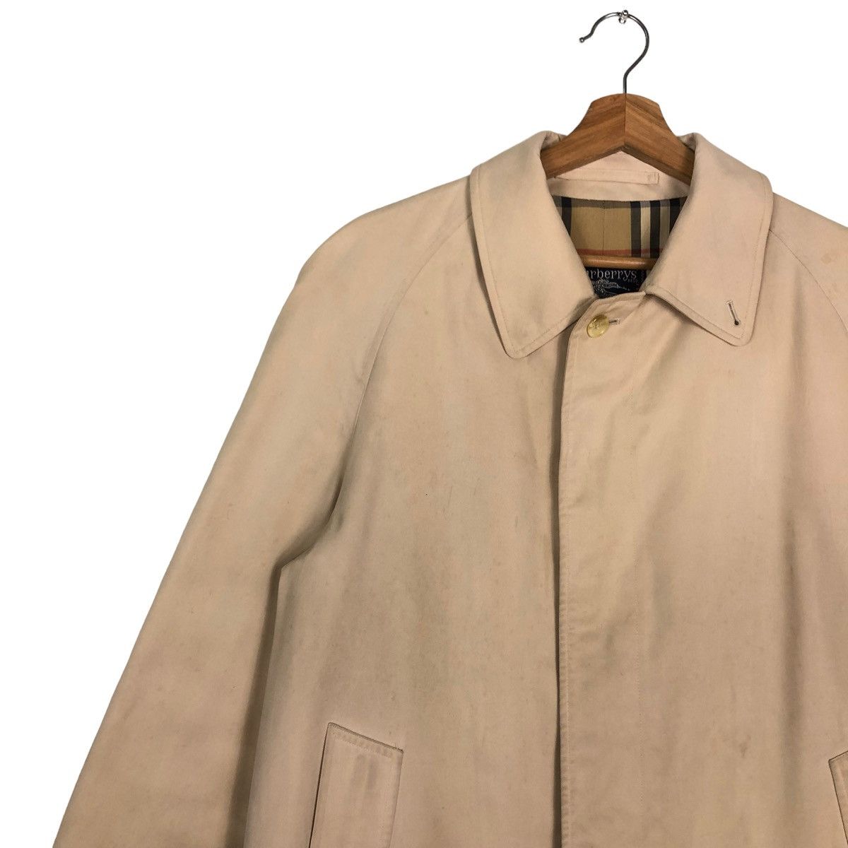 Burberry 🔥Vtg Long Jacket Burberrys Made in England Lane Crawford Ltd Size US M / EU 48-50 / 2 - 8 Thumbnail
