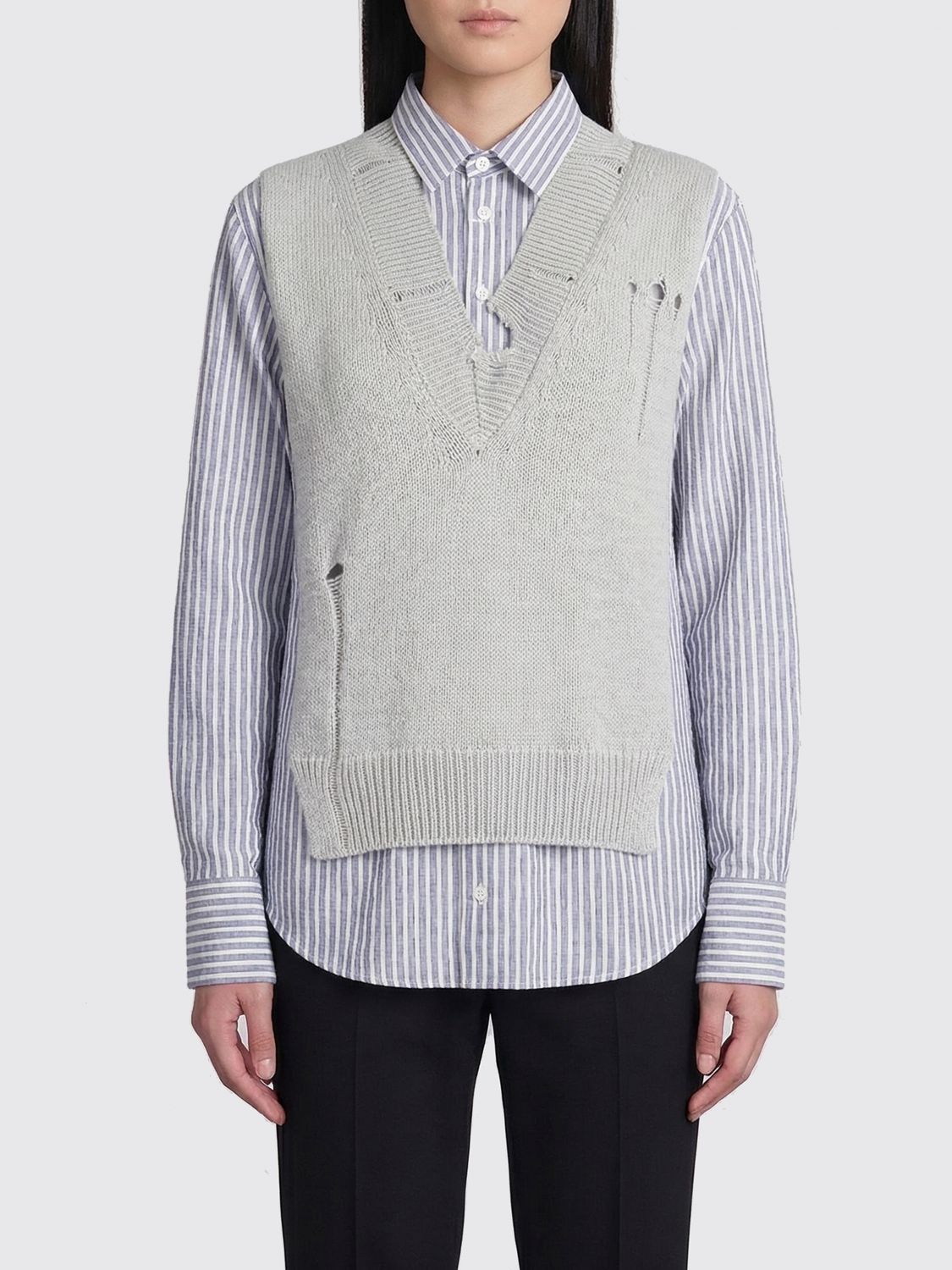 Maison Margiela Maison Margiela Shirt Woman Grey Size XS / US 0-2 / IT 36-38 - 1 Thumbnail