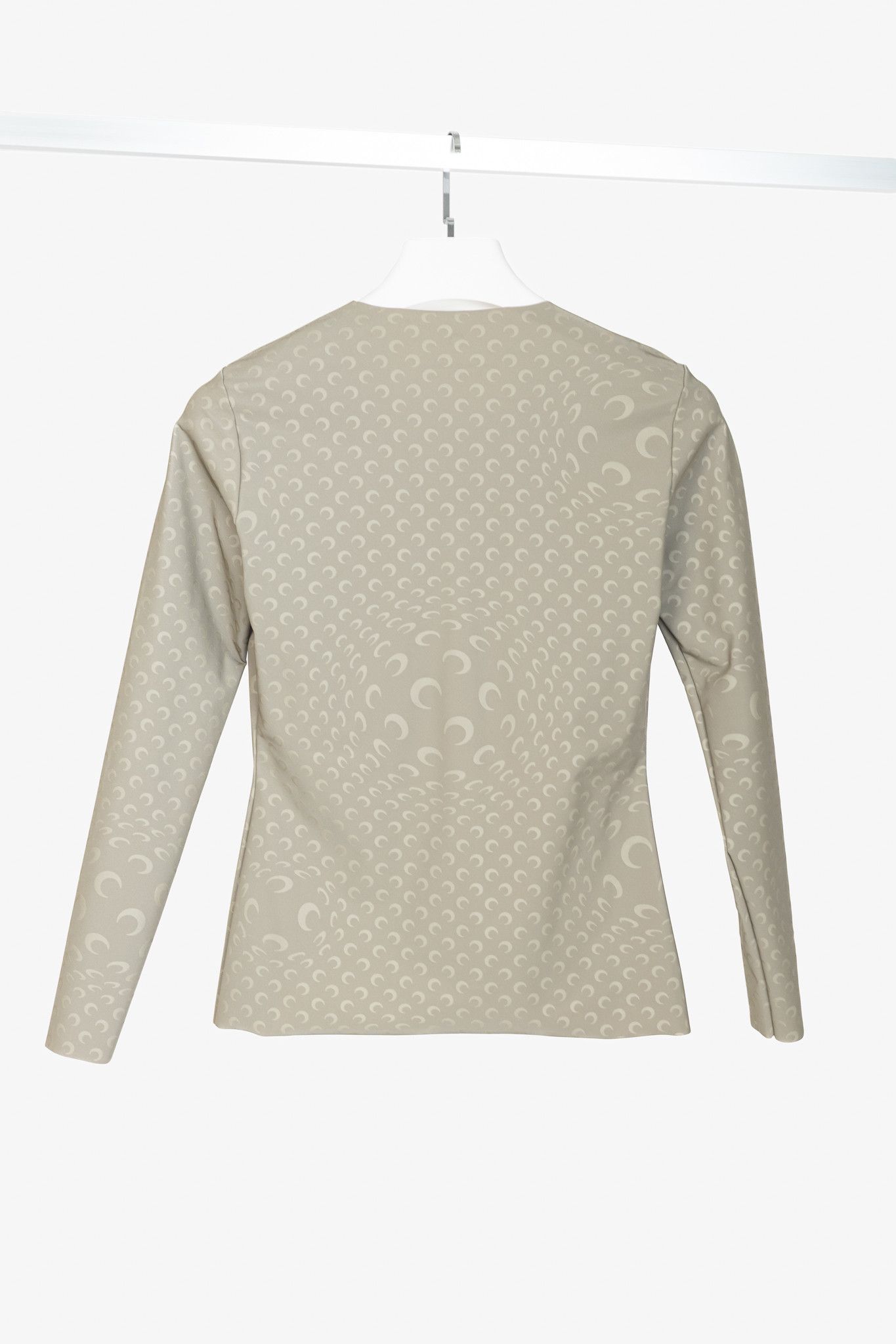 Marine Serre Marine Serre White Line FW20 Taupe Reflective Moon-Print Top Size L / US 10 / IT 46 - 2 Thumbnail