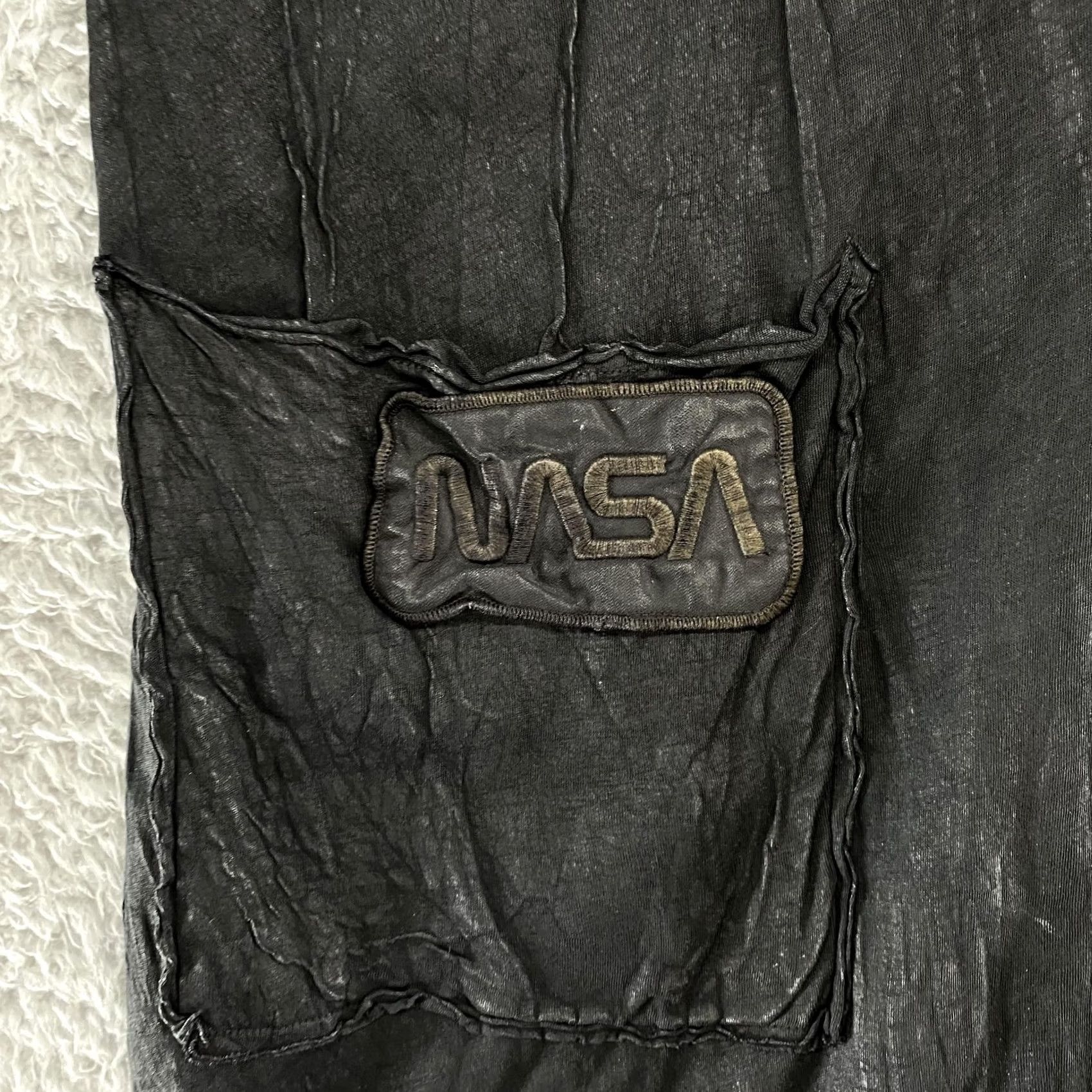 NASA Rundholz Jacket Avant Garde Dip Gloss Coat Womens L/XL NASA Patch Duster Gothic Long Sleeve Black TRENCH Coat Size XL / US 12-14 / IT 48-50 - 7 Thumbnail