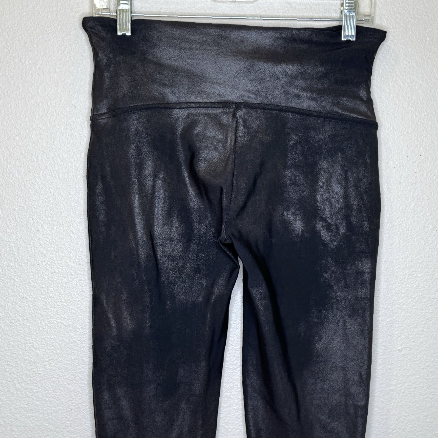Spanx Spanx Faux Leather Leggings Womens XL Petite Black High Rise Waist Stretch Inseam 26 Size 40" / US 18 - 6 Thumbnail