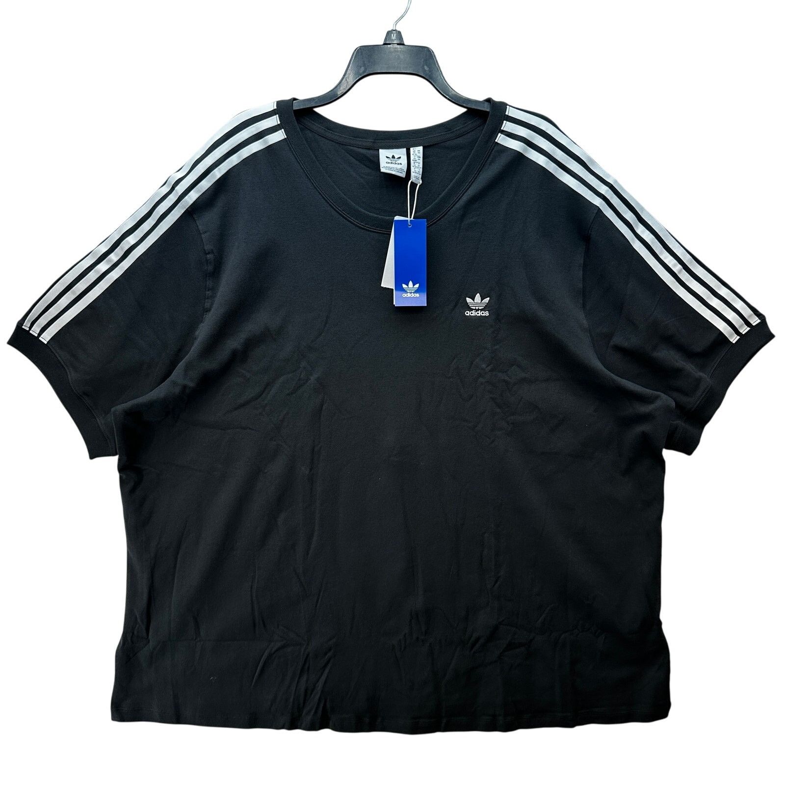 Adidas Adidas Womens 4X Plus Size Original Black Tee Shirt XXXXL Size 4XL / US 24-26 - 1 Thumbnail
