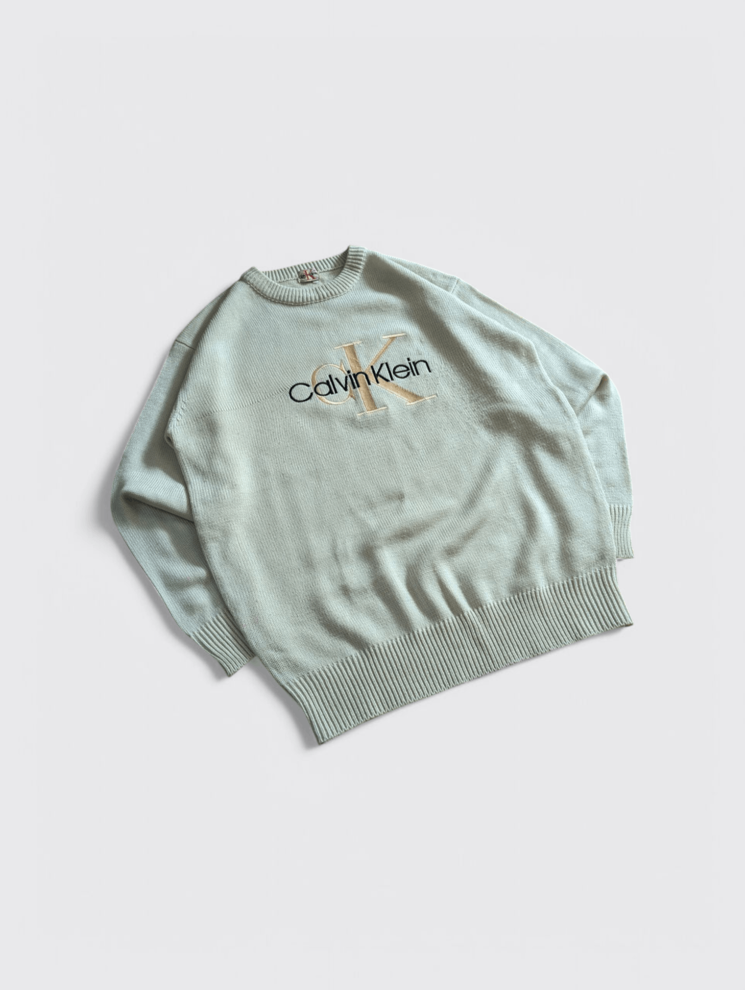Calvin Klein Calvin Klein Logo Vintage Knit Sweater Size US L / EU 52-54 / 3 - 3 Thumbnail