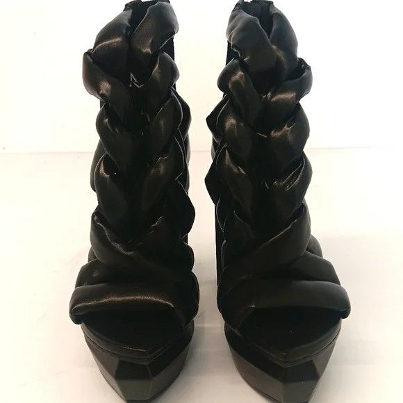 Balmain Balmain Women's Ava Braided Block Platform Pumps - EU37/US7 Size US 7 / IT 37 - 5 Thumbnail