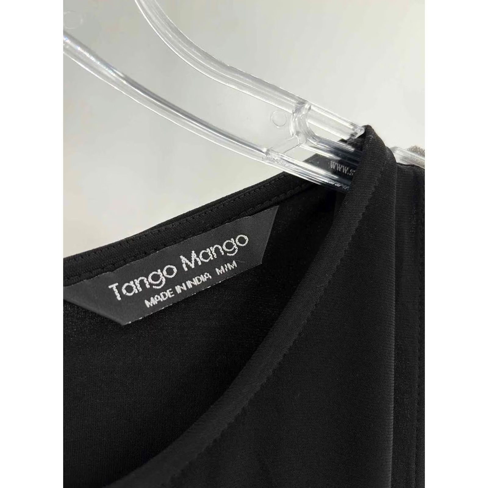 Mango Tango Mango Black Dress Knee Length Sleeveless Medium Pre-Owned Size M / US 6-8 / IT 42-44 - 2 Thumbnail