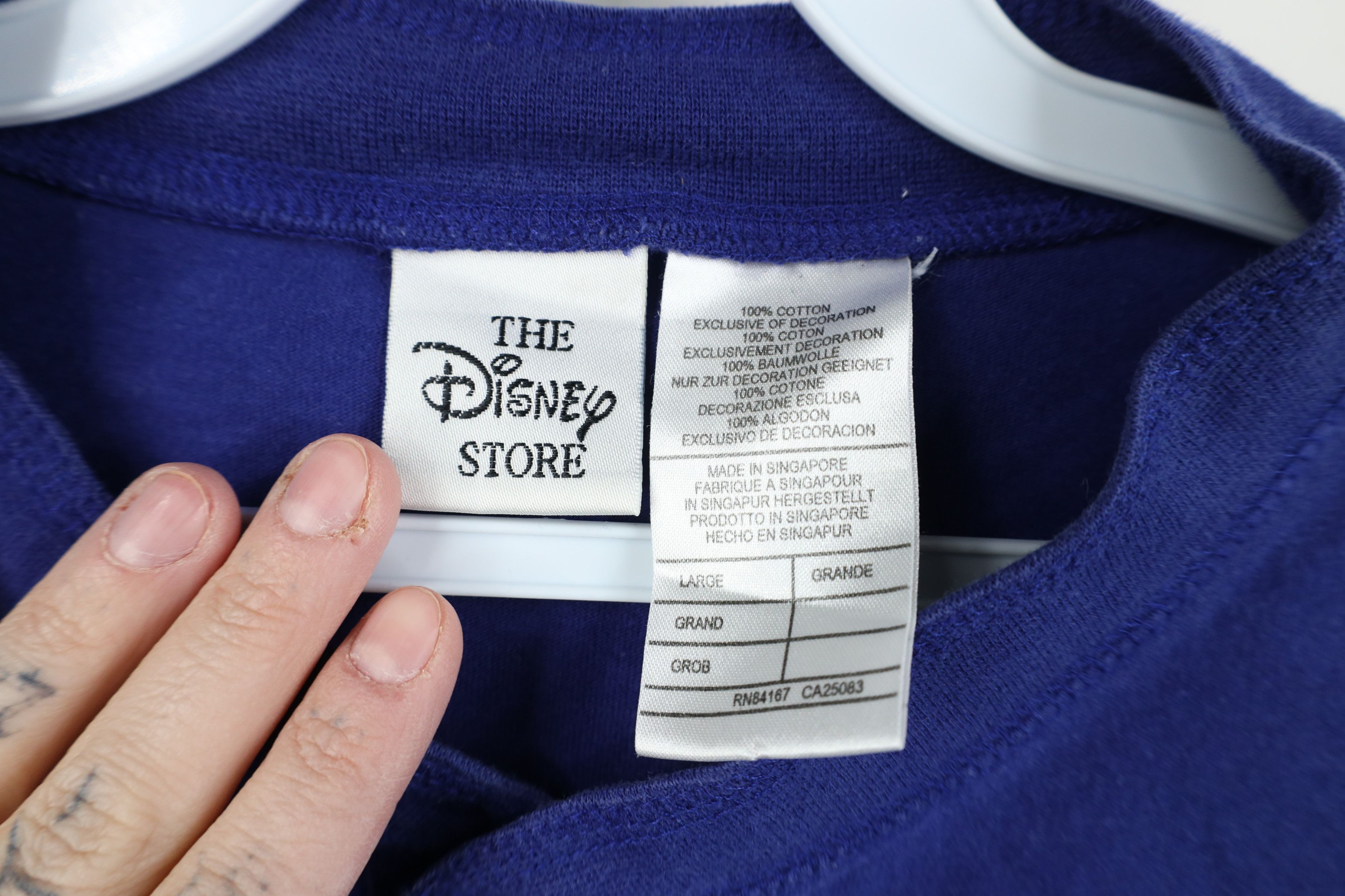 Disney Vintage 90s Disney Long Sleeve Henley T-Shirt Blue Cotton Size US L / EU 52-54 / 3 - 5 Thumbnail