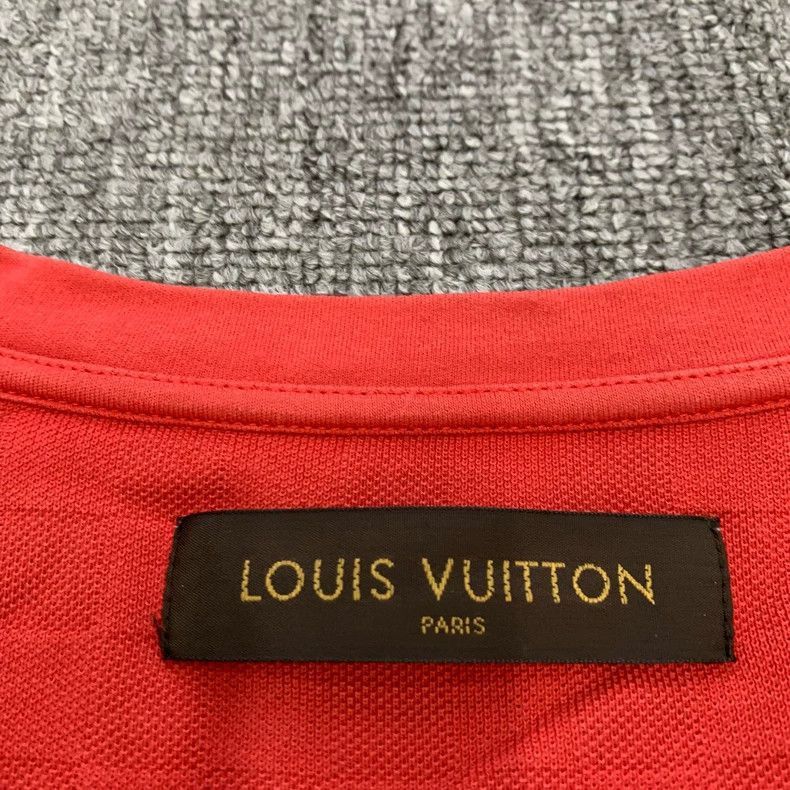 Louis Vuitton LV Red Pocket Logo Short Sleeve T-shirt-2505 Size US XXL / EU 58 / 5 - 3 Thumbnail