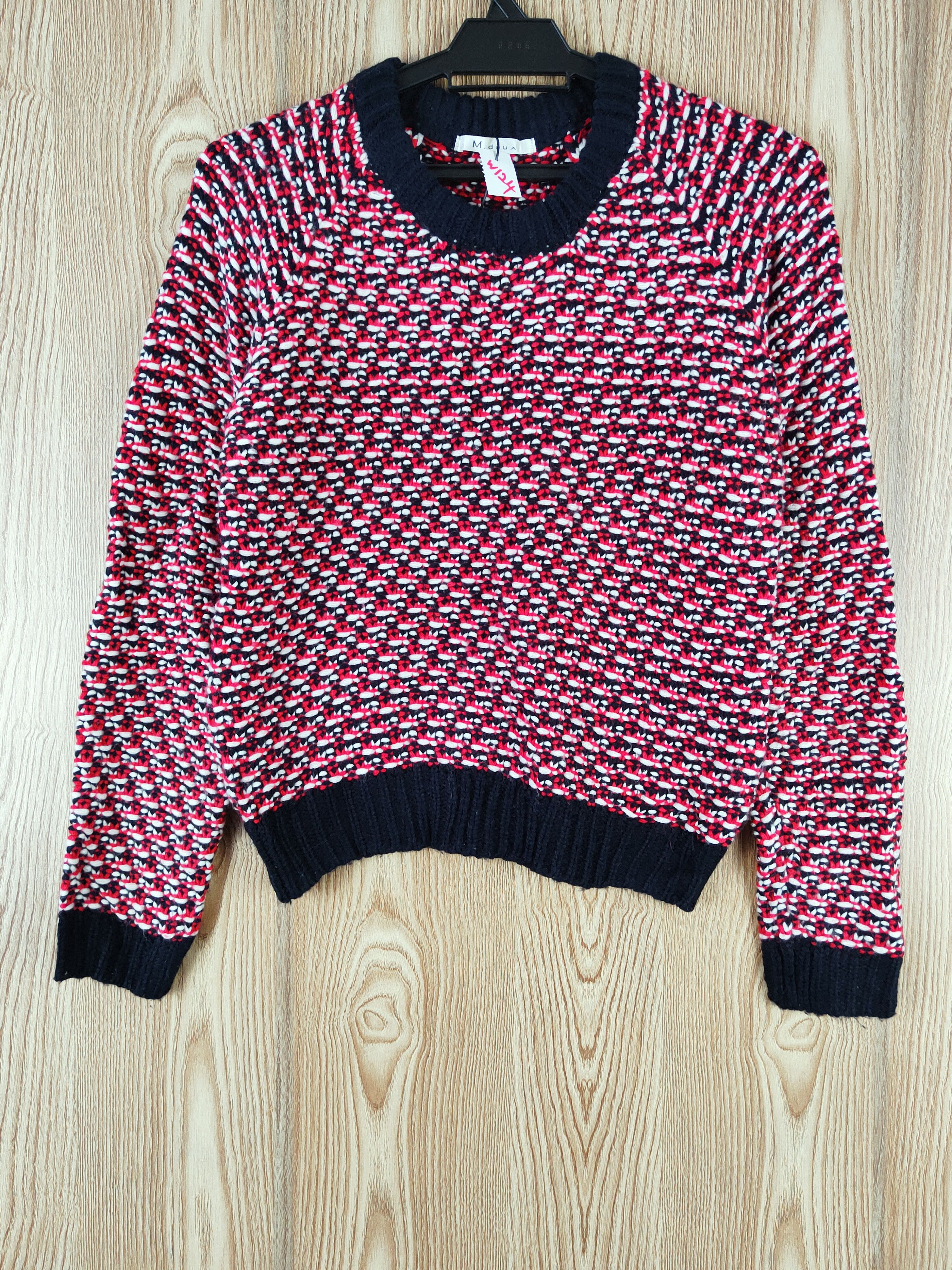 Japanese Brand M.deux Red Knitwear Sweatshirts #W124 Size XS / US 0-2 / IT 36-38 - 1 Thumbnail